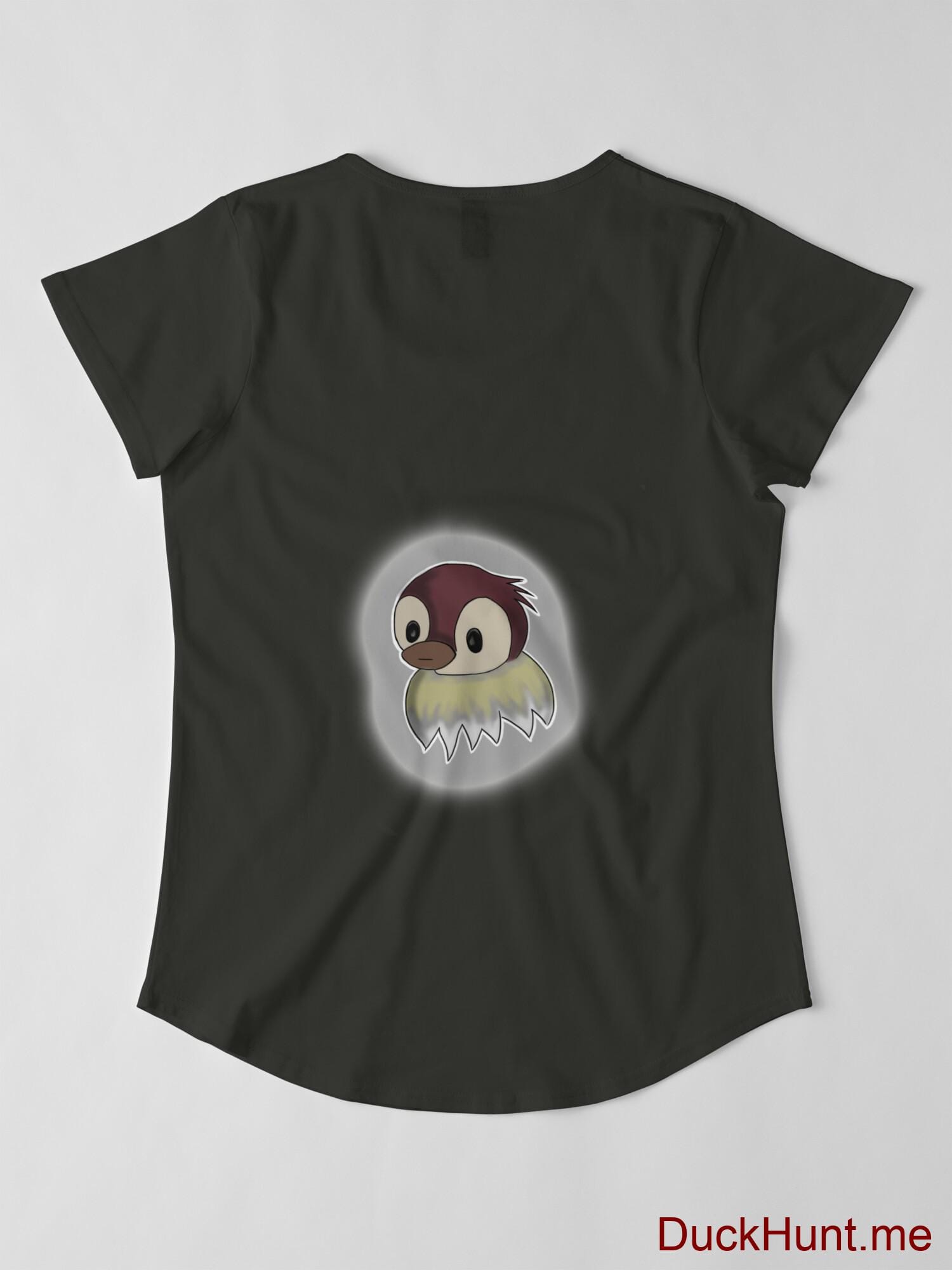 Ghost Duck (foggy) Coal Premium Scoop T-Shirt (Back printed) alternative image 2