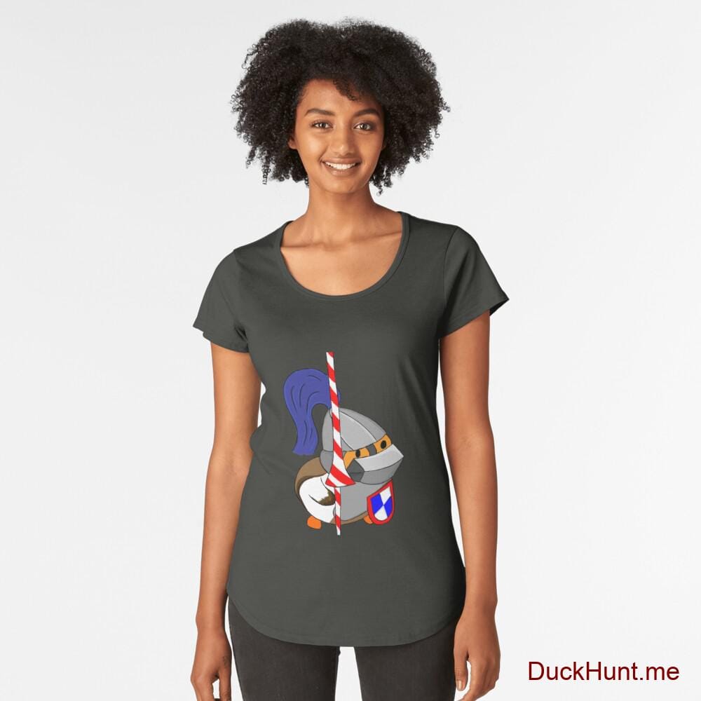 Armored Duck Coal Premium Scoop T-Shirt (Front printed)