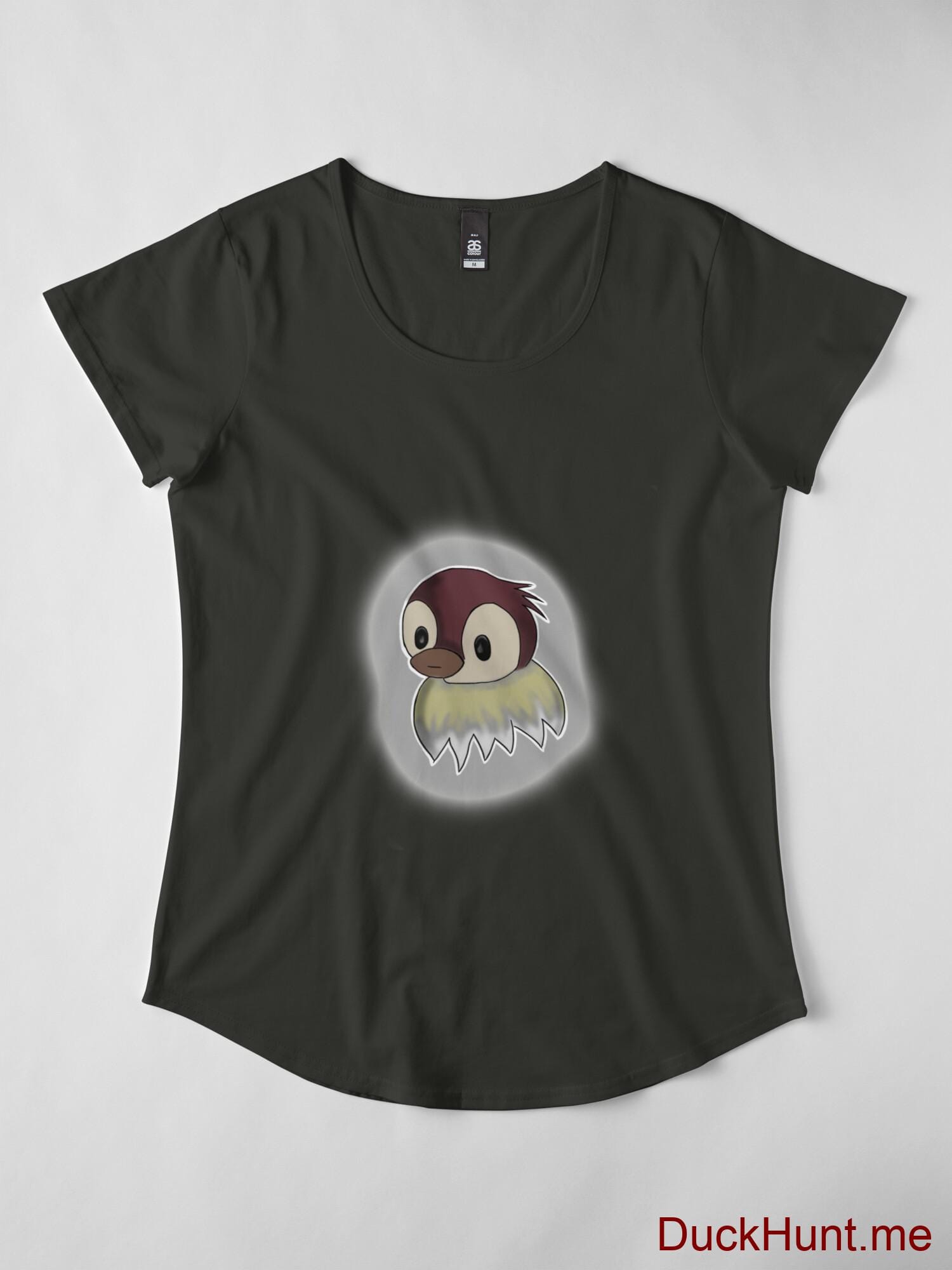 Ghost Duck (foggy) Coal Premium Scoop T-Shirt (Front printed) alternative image 3