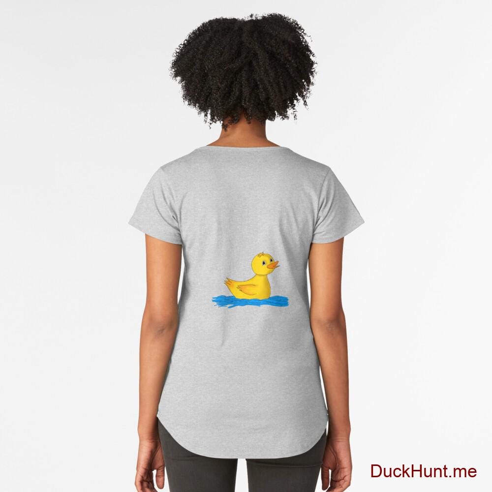 Plastic Duck Heather Grey Premium Scoop T-Shirt (Back printed)