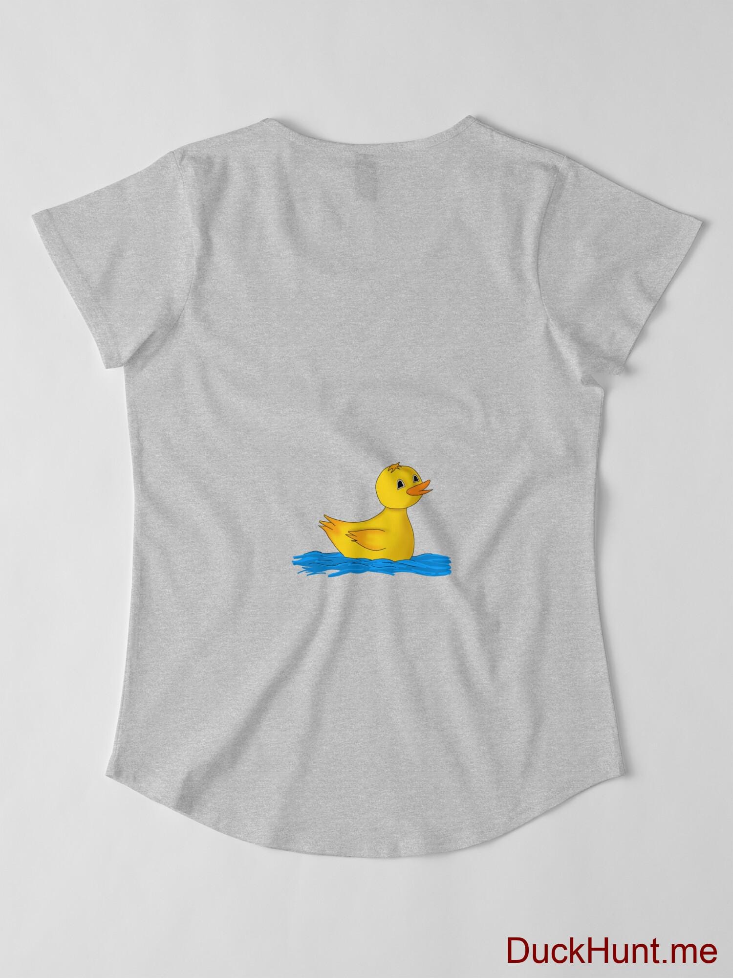 Plastic Duck Heather Grey Premium Scoop T-Shirt (Back printed) alternative image 2