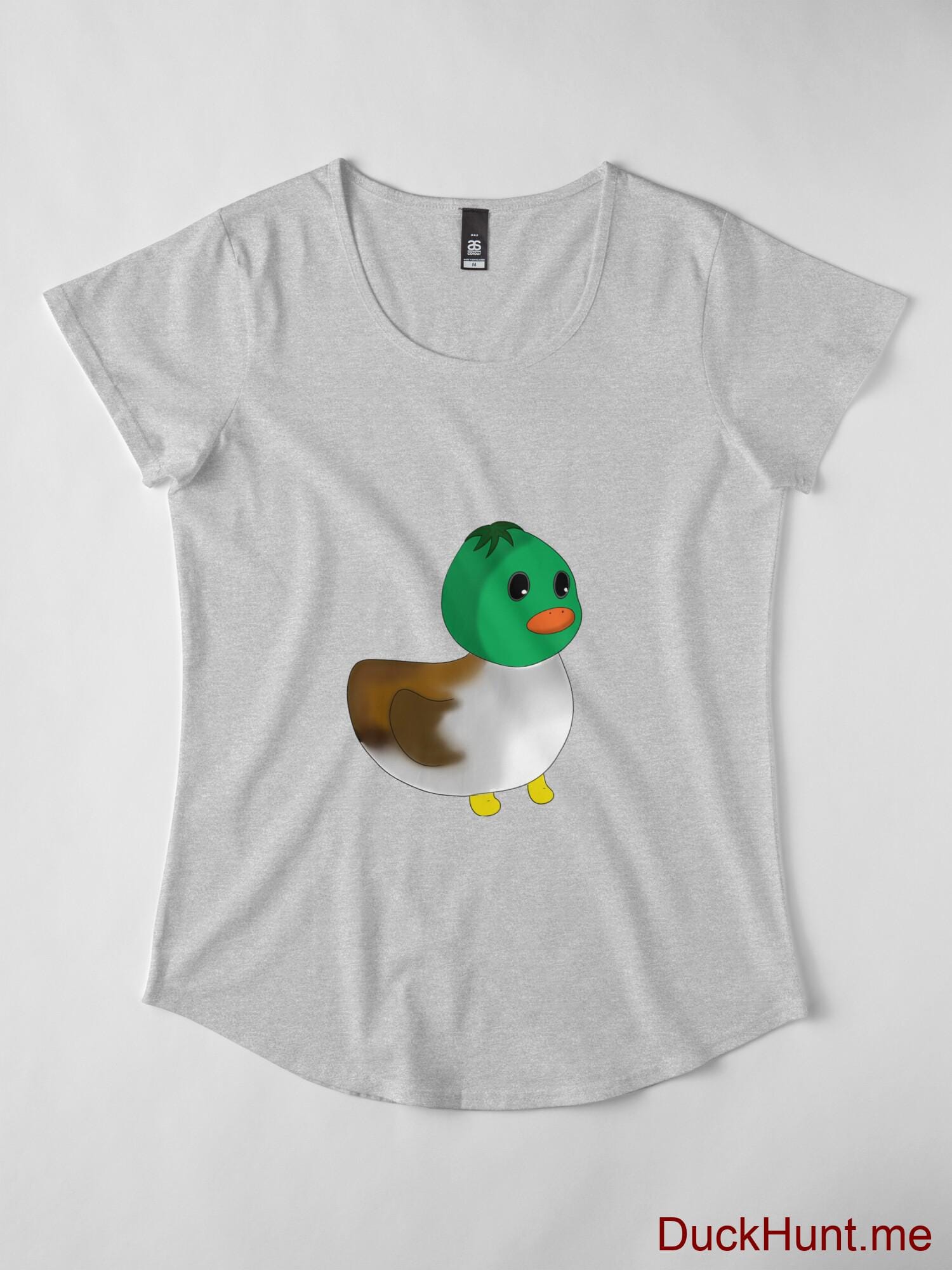 Normal Duck Heather Grey Premium Scoop T-Shirt (Front printed) alternative image 3