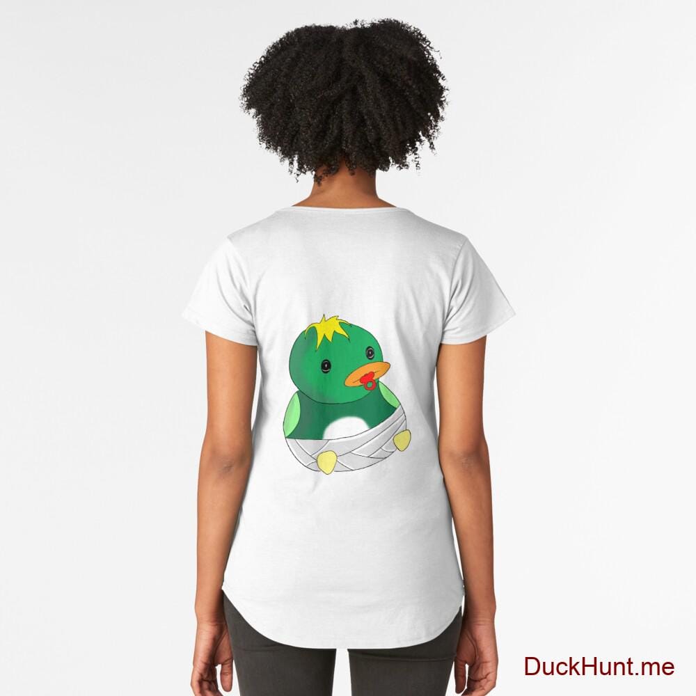 Baby duck White Premium Scoop T-Shirt (Back printed)