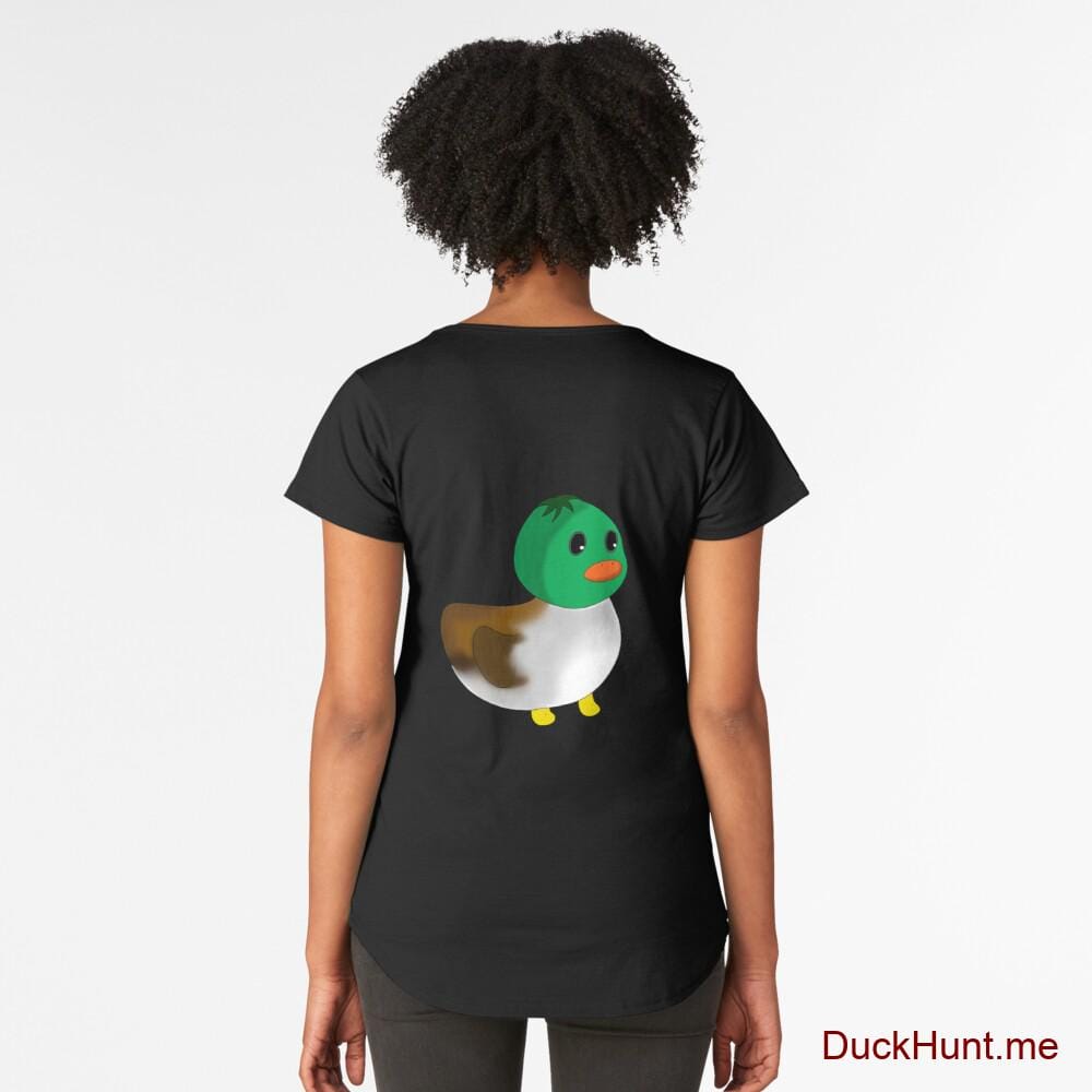 Normal Duck Black Premium Scoop T-Shirt (Back printed)