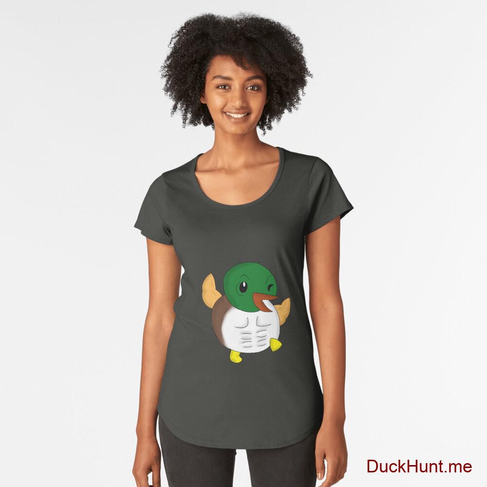 Super duck Coal Premium Scoop T-Shirt (Front printed)