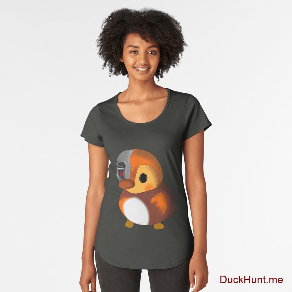 Mechanical Duck Coal Premium Scoop T-Shirt (Back printed)