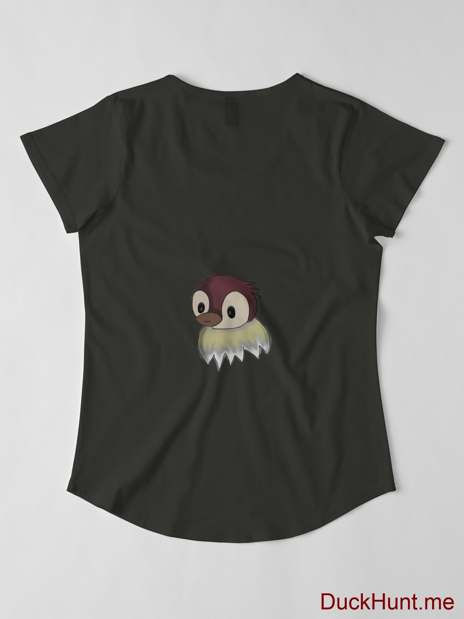 Ghost Duck (fogless) Coal Premium Scoop T-Shirt (Back printed) alternative image 2