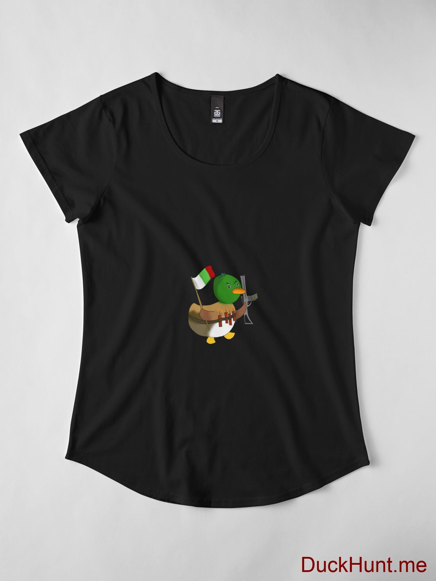 Kamikaze Duck Black Premium Scoop T-Shirt (Front printed) alternative image 3
