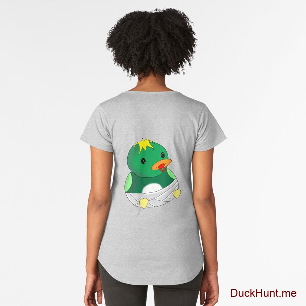 Baby duck Heather Grey Premium Scoop T-Shirt (Back printed)