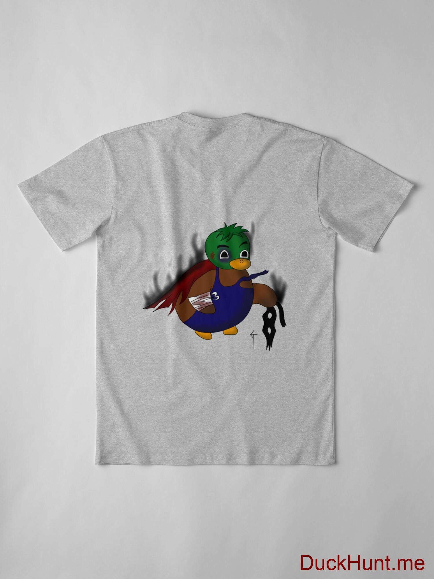 Dead Boss Duck (smoky) Heather Grey Premium T-Shirt (Back printed) alternative image 2