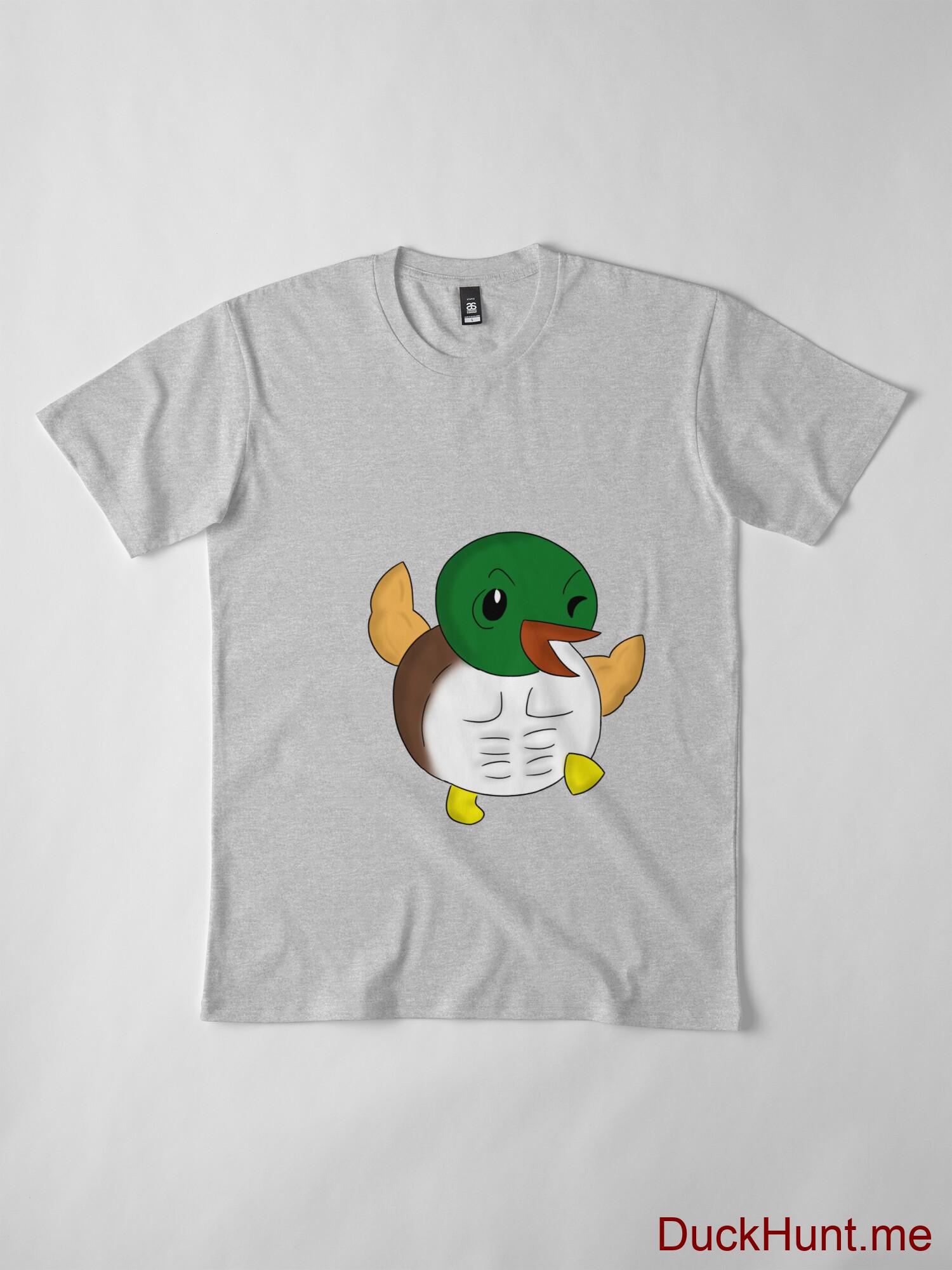 Super duck Heather Grey Premium T-Shirt (Front printed) alternative image 3