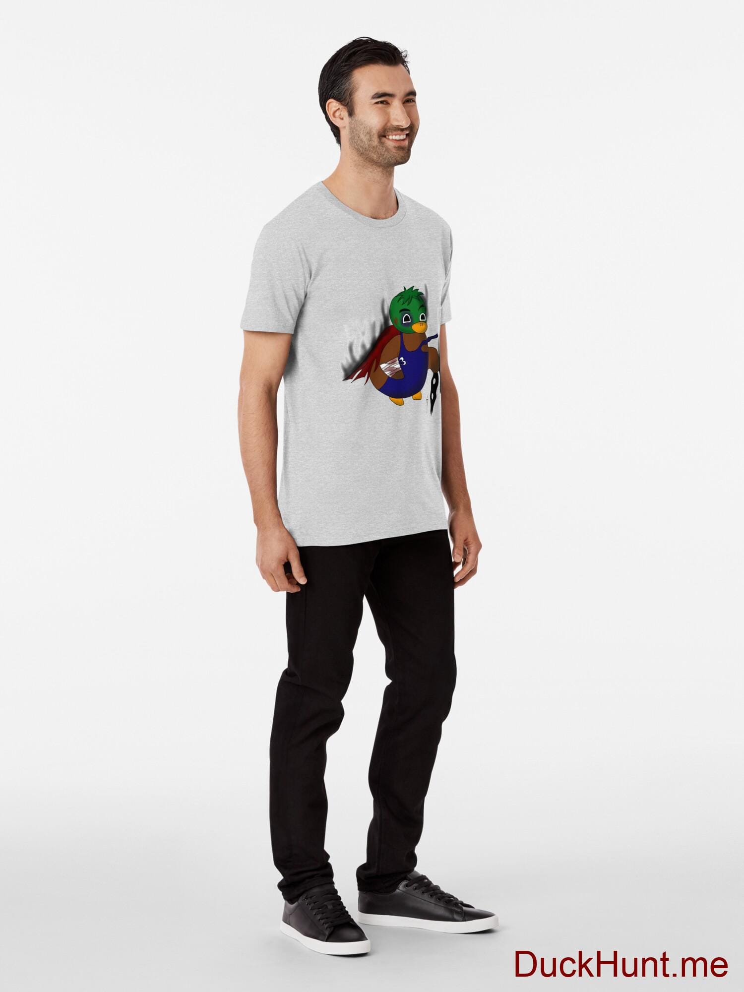 Dead Boss Duck (smoky) Heather Grey Premium T-Shirt (Front printed) alternative image 2