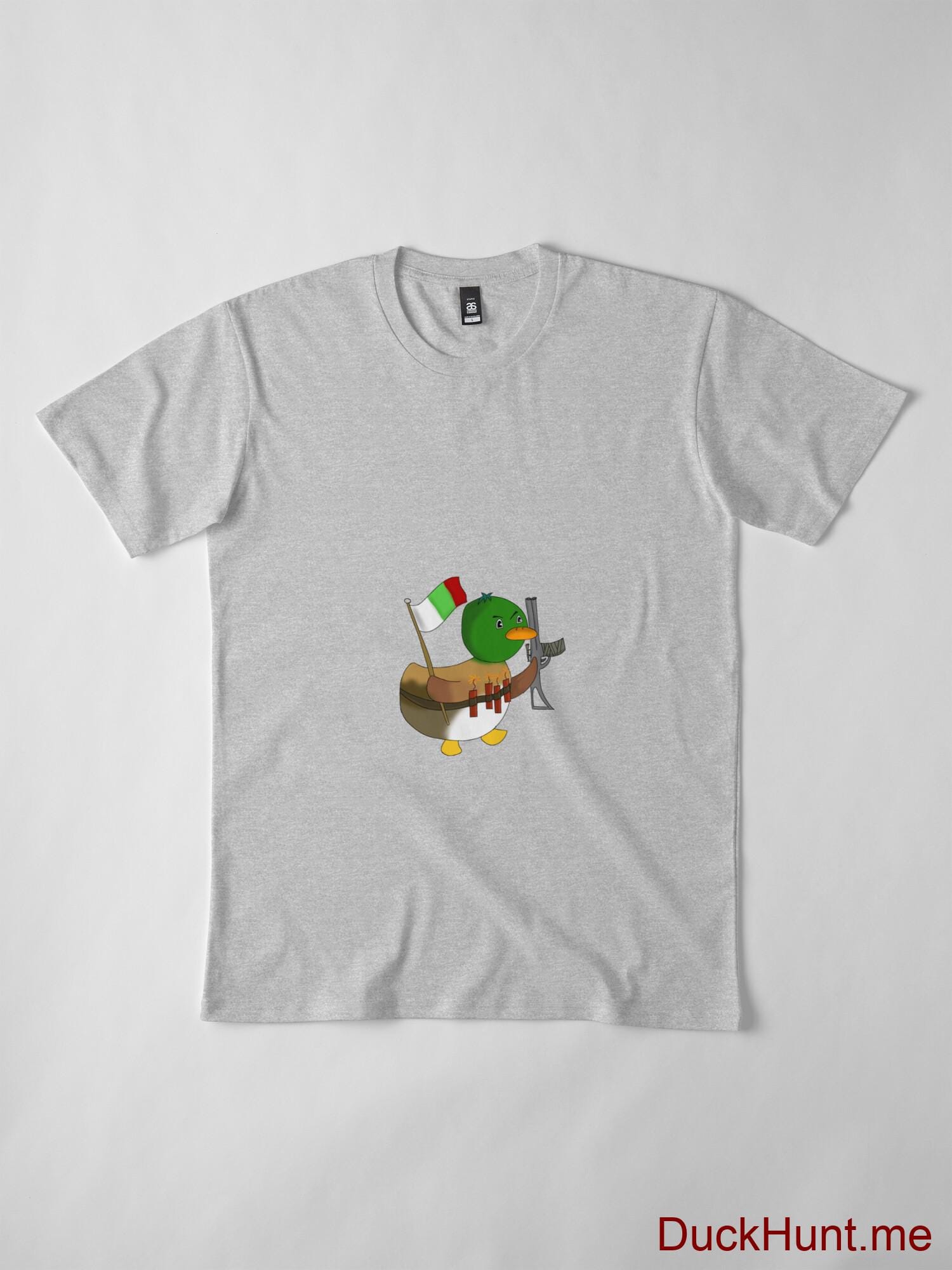 Kamikaze Duck Heather Grey Premium T-Shirt (Front printed) alternative image 3