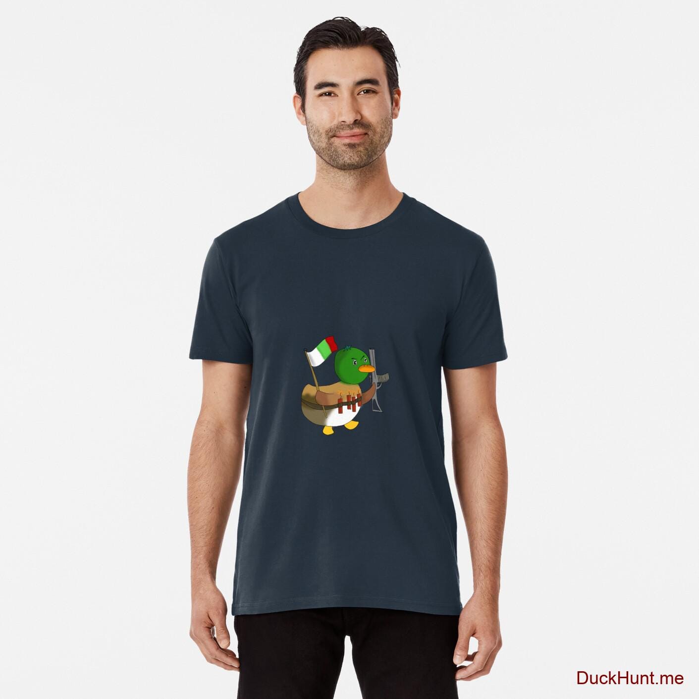 Kamikaze Duck Navy Premium T-Shirt (Front printed)