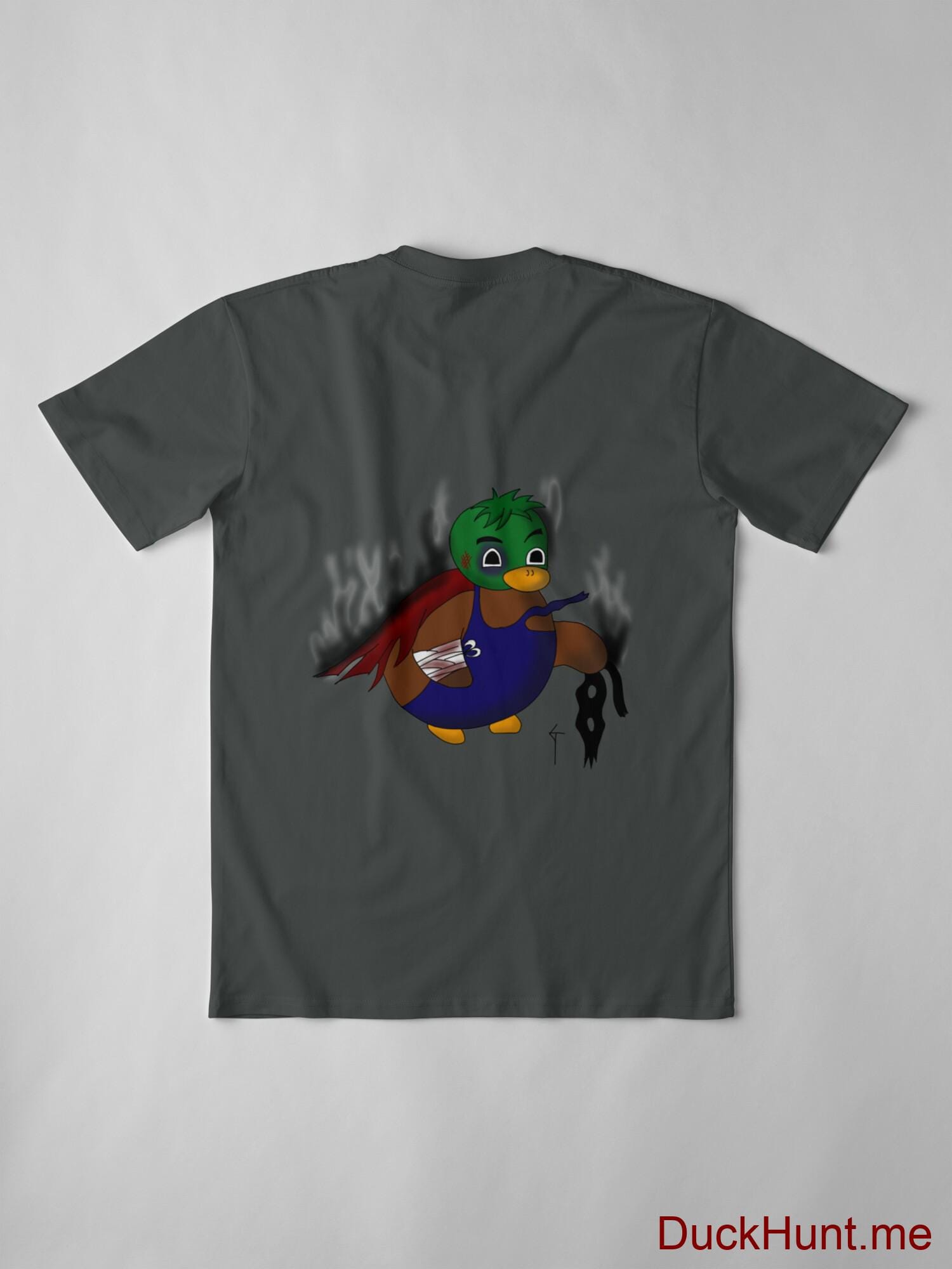 Dead Boss Duck (smoky) Dark Grey Premium T-Shirt (Back printed) alternative image 2