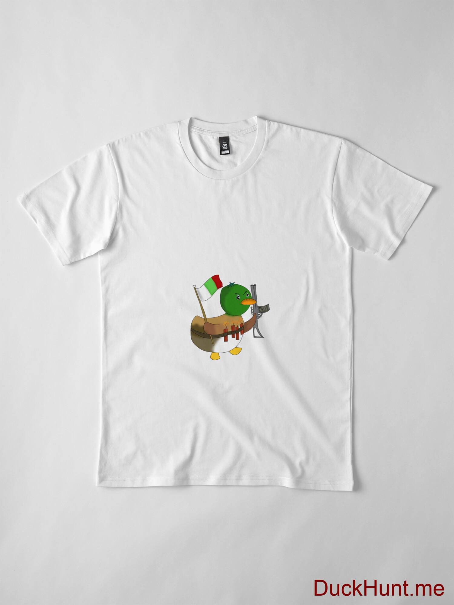 Kamikaze Duck White Premium T-Shirt (Front printed) alternative image 3