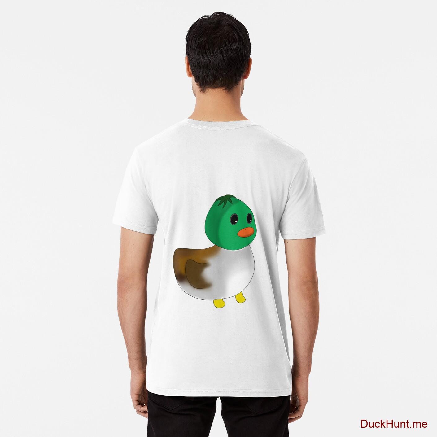 Normal Duck White Premium T-Shirt (Back printed)