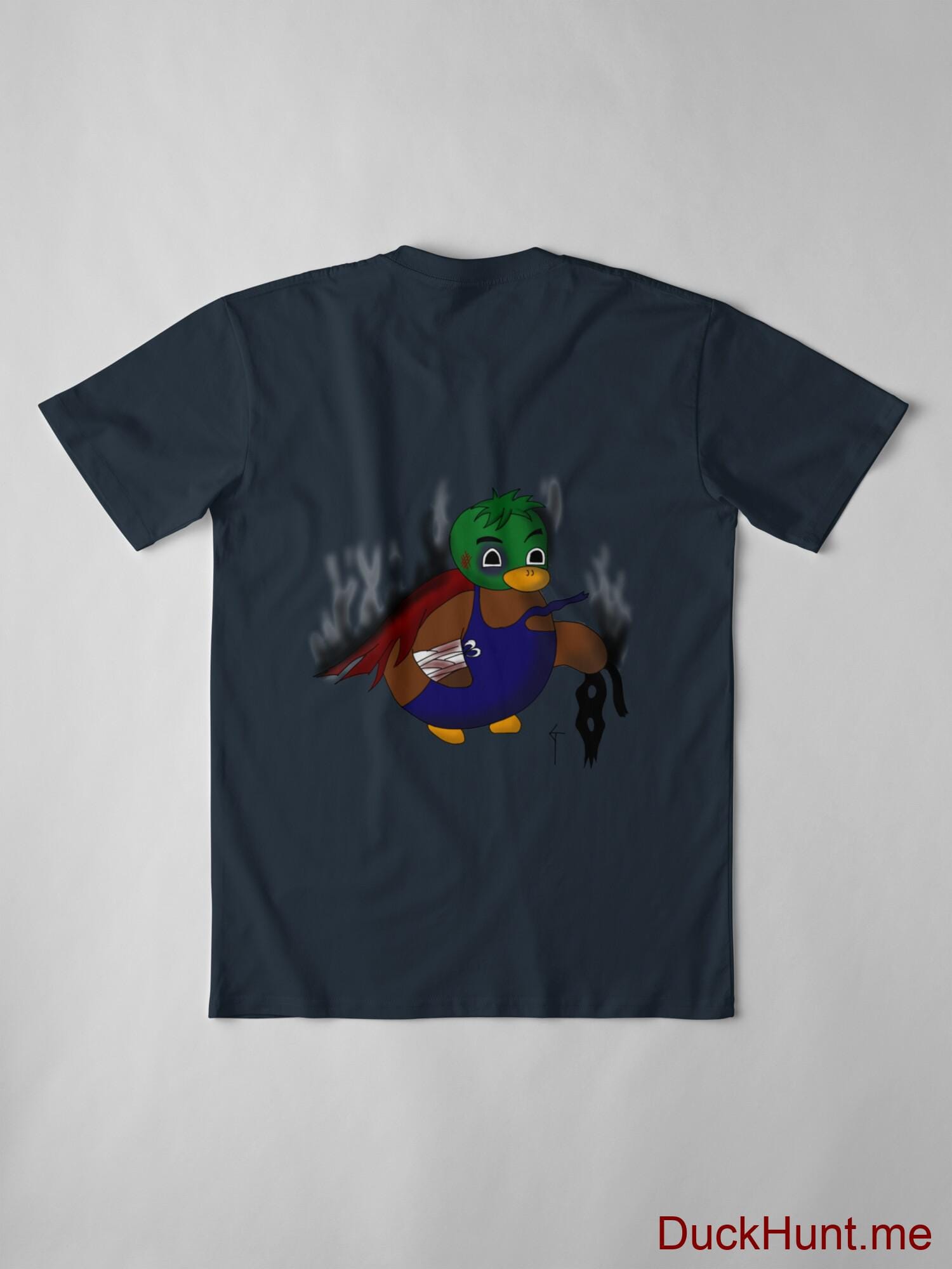 Dead Boss Duck (smoky) Navy Premium T-Shirt (Back printed) alternative image 2