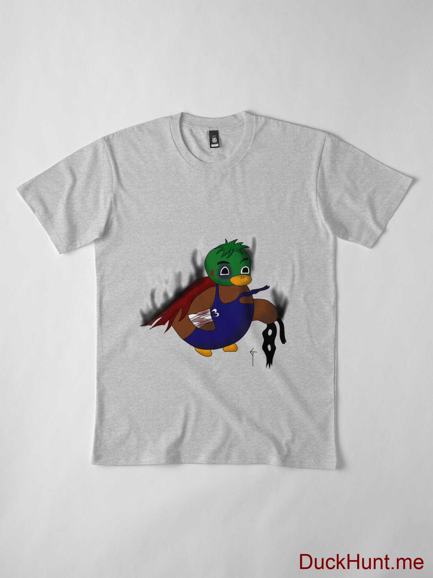 Dead Boss Duck (smoky) Heather Grey Premium T-Shirt (Front printed) alternative image 3
