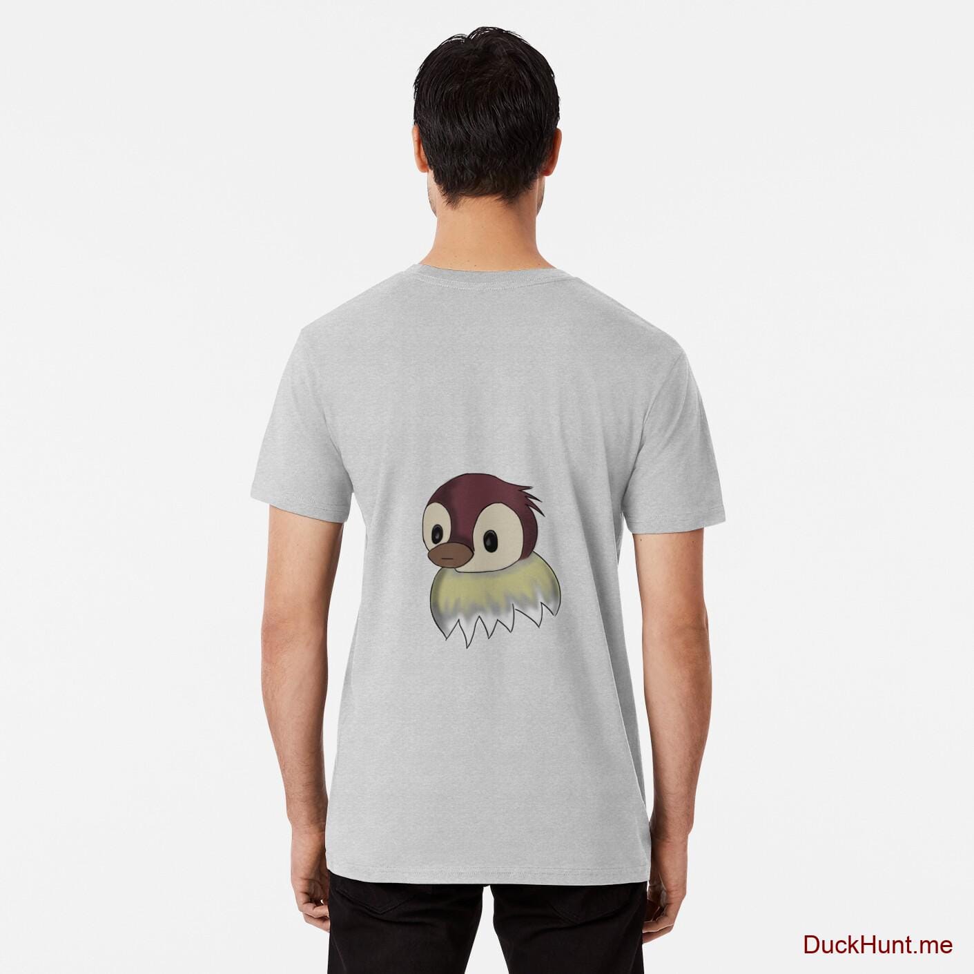 Ghost Duck (fogless) Heather Grey Premium T-Shirt (Back printed)