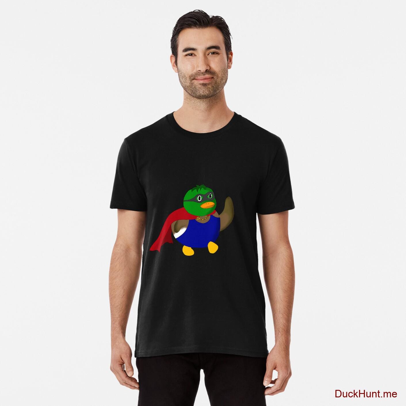 Alive Boss Duck Black Premium T-Shirt (Front printed)