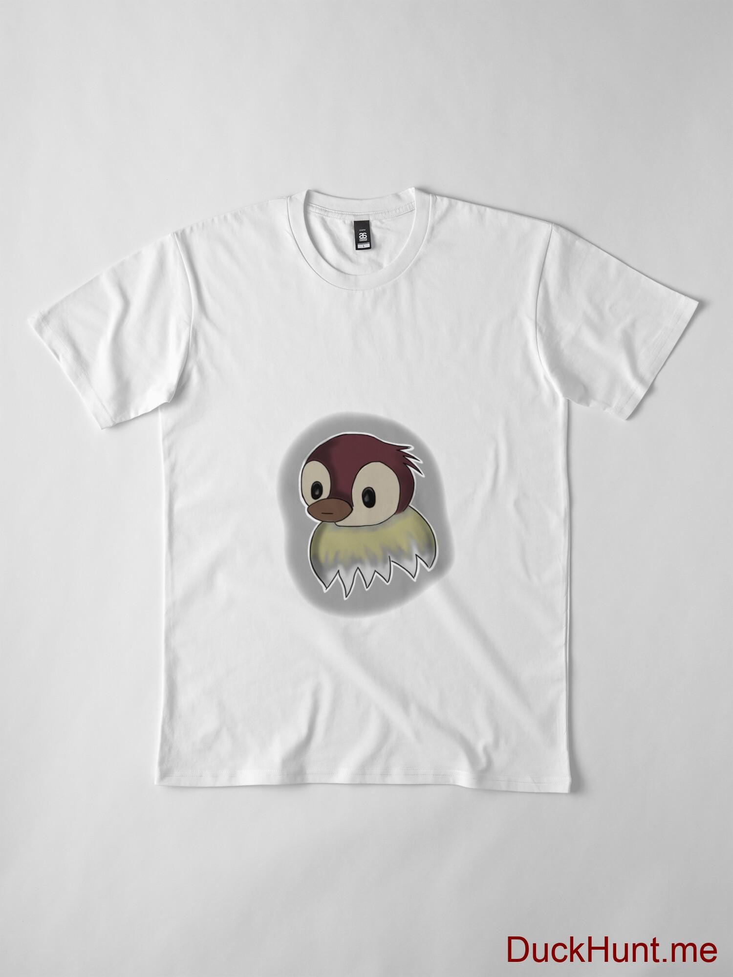 Ghost Duck (foggy) White Premium T-Shirt (Front printed) alternative image 3