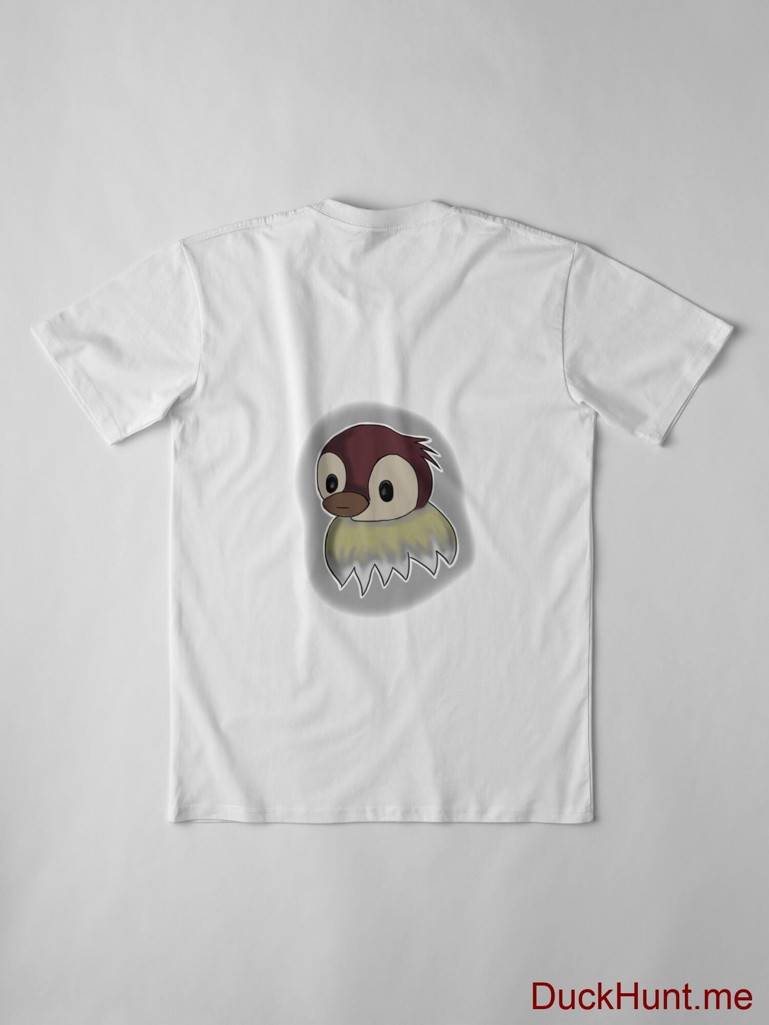 Ghost Duck (foggy) White Premium T-Shirt (Back printed) alternative image 2