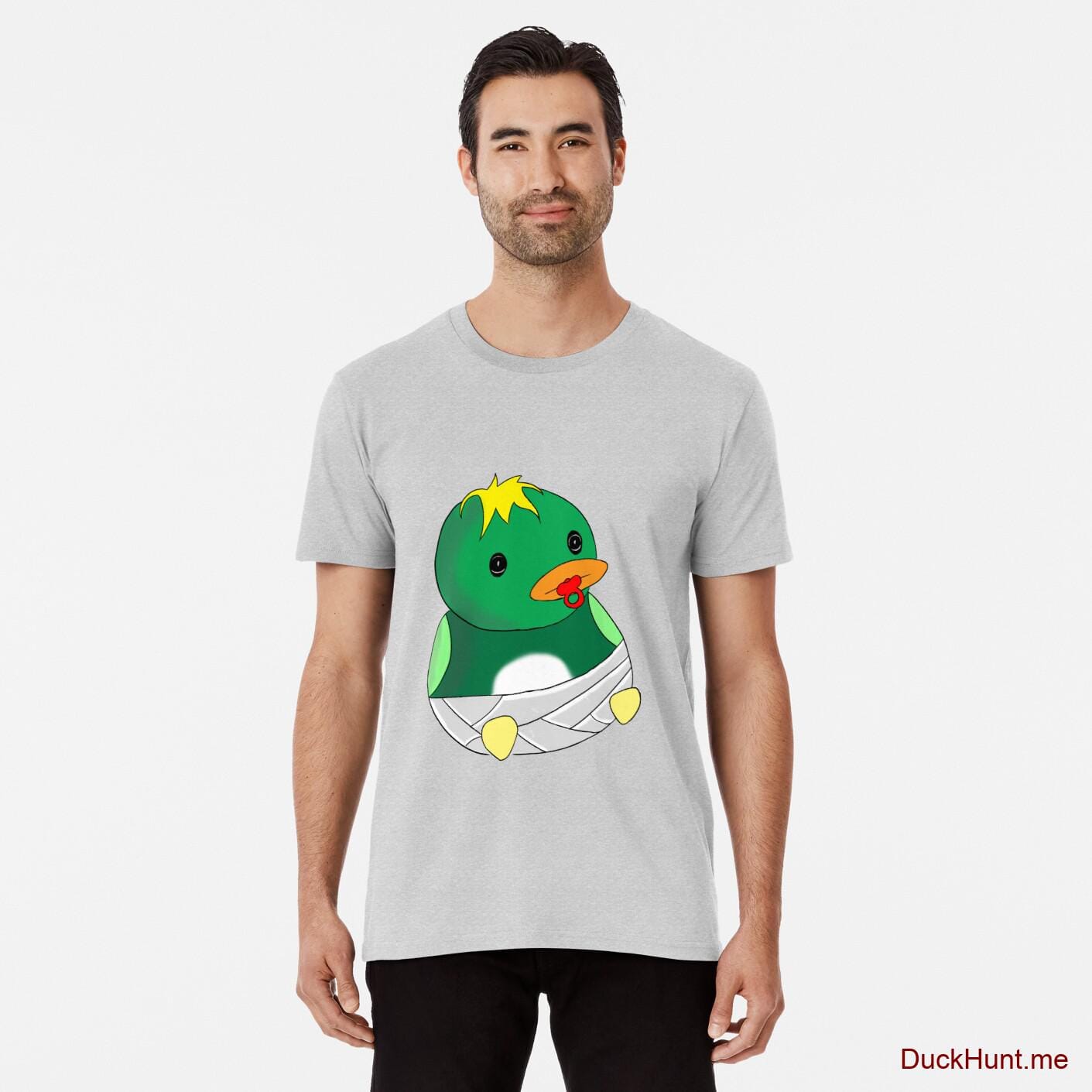 Baby duck Heather Grey Premium T-Shirt (Front printed)