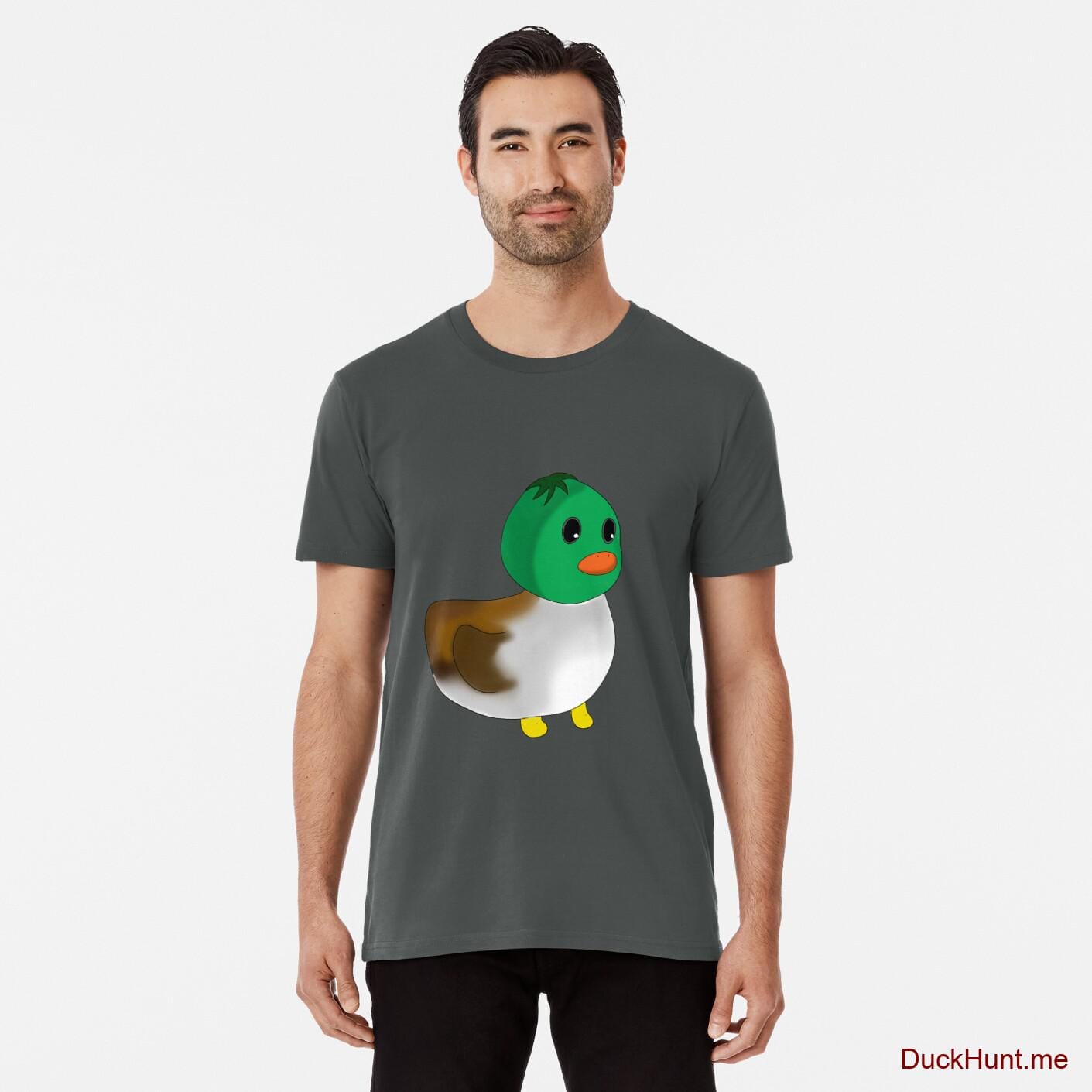 Normal Duck Dark Grey Premium T-Shirt (Front printed)