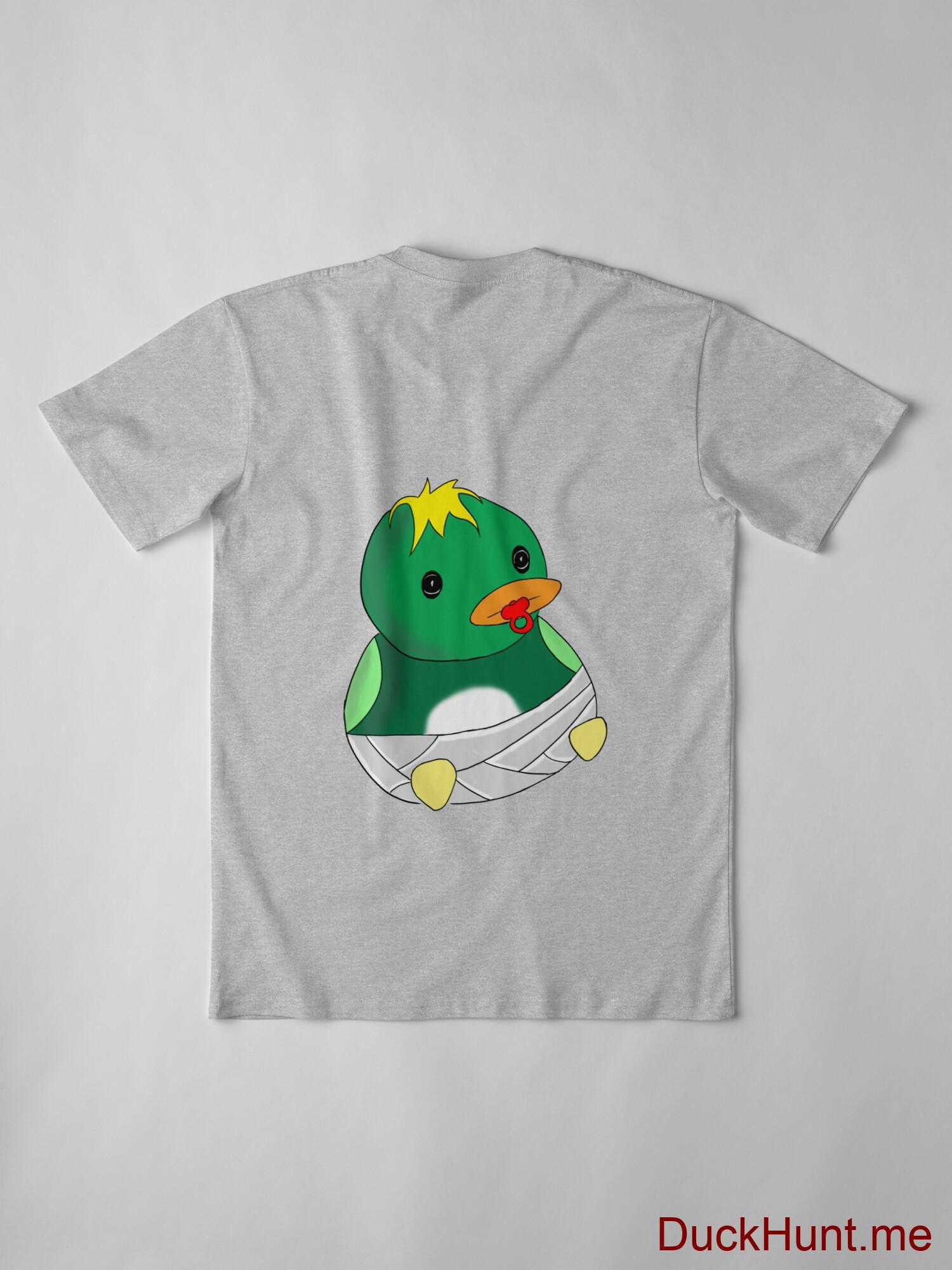 Baby duck Heather Grey Premium T-Shirt (Back printed) alternative image 2