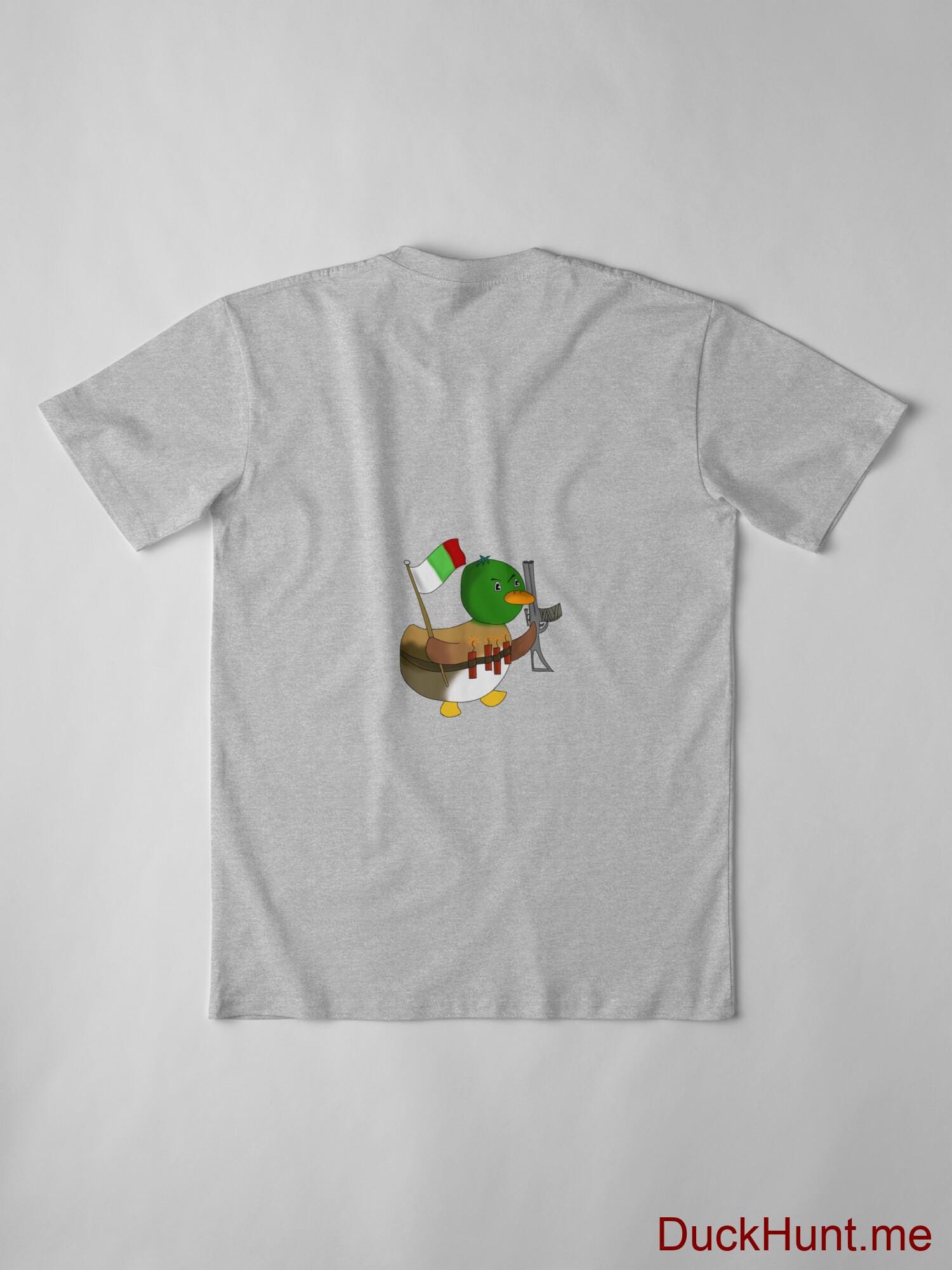 Kamikaze Duck Heather Grey Premium T-Shirt (Back printed) alternative image 2