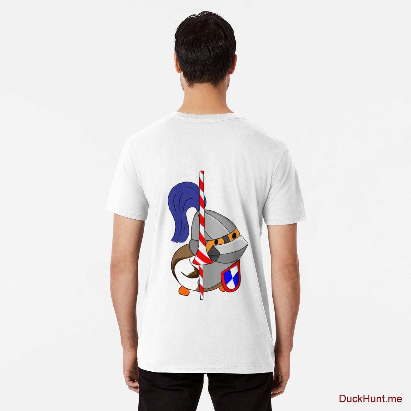 Armored Duck White Premium T-Shirt (Back printed)