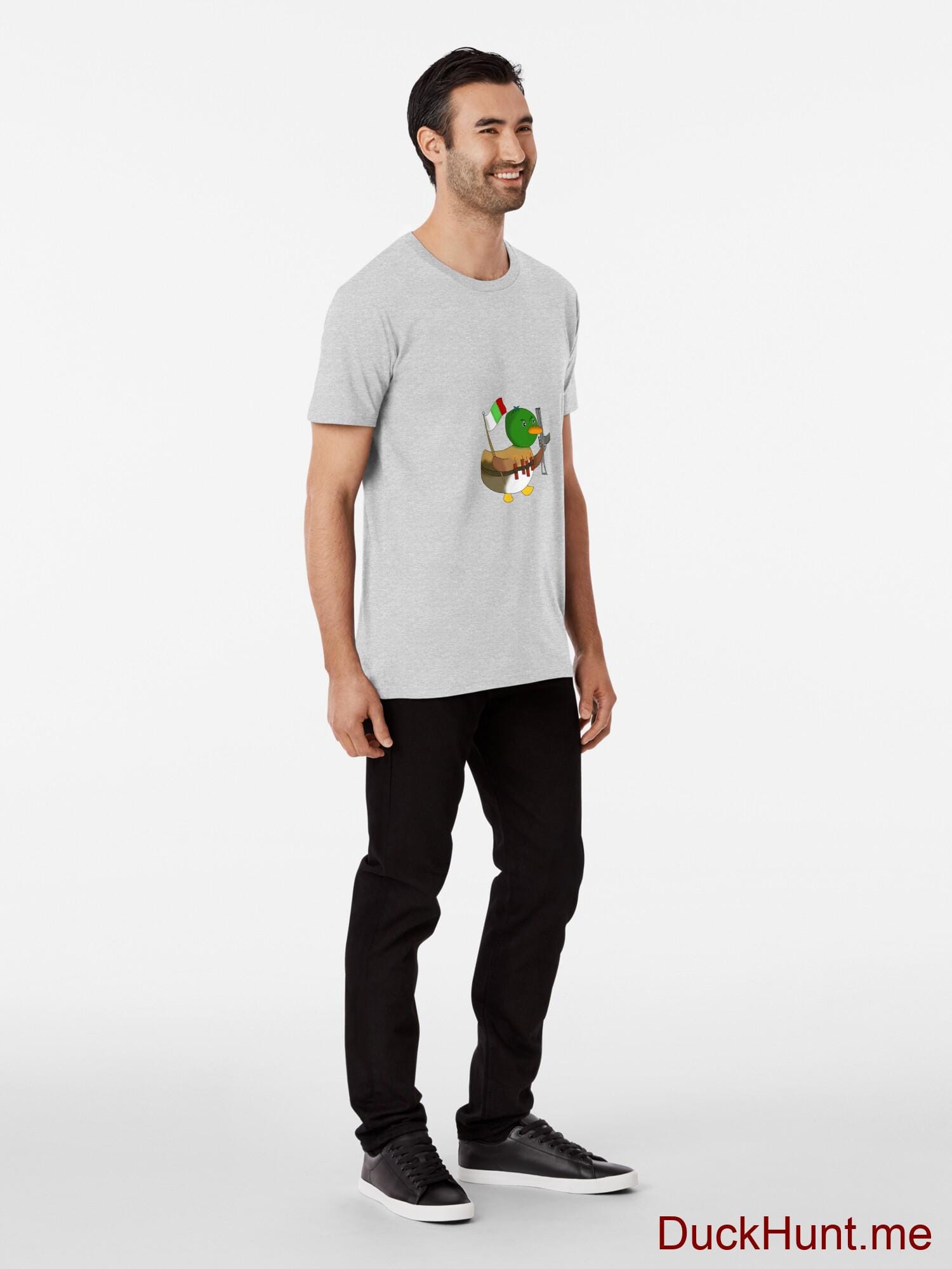 Kamikaze Duck Heather Grey Premium T-Shirt (Front printed) alternative image 2