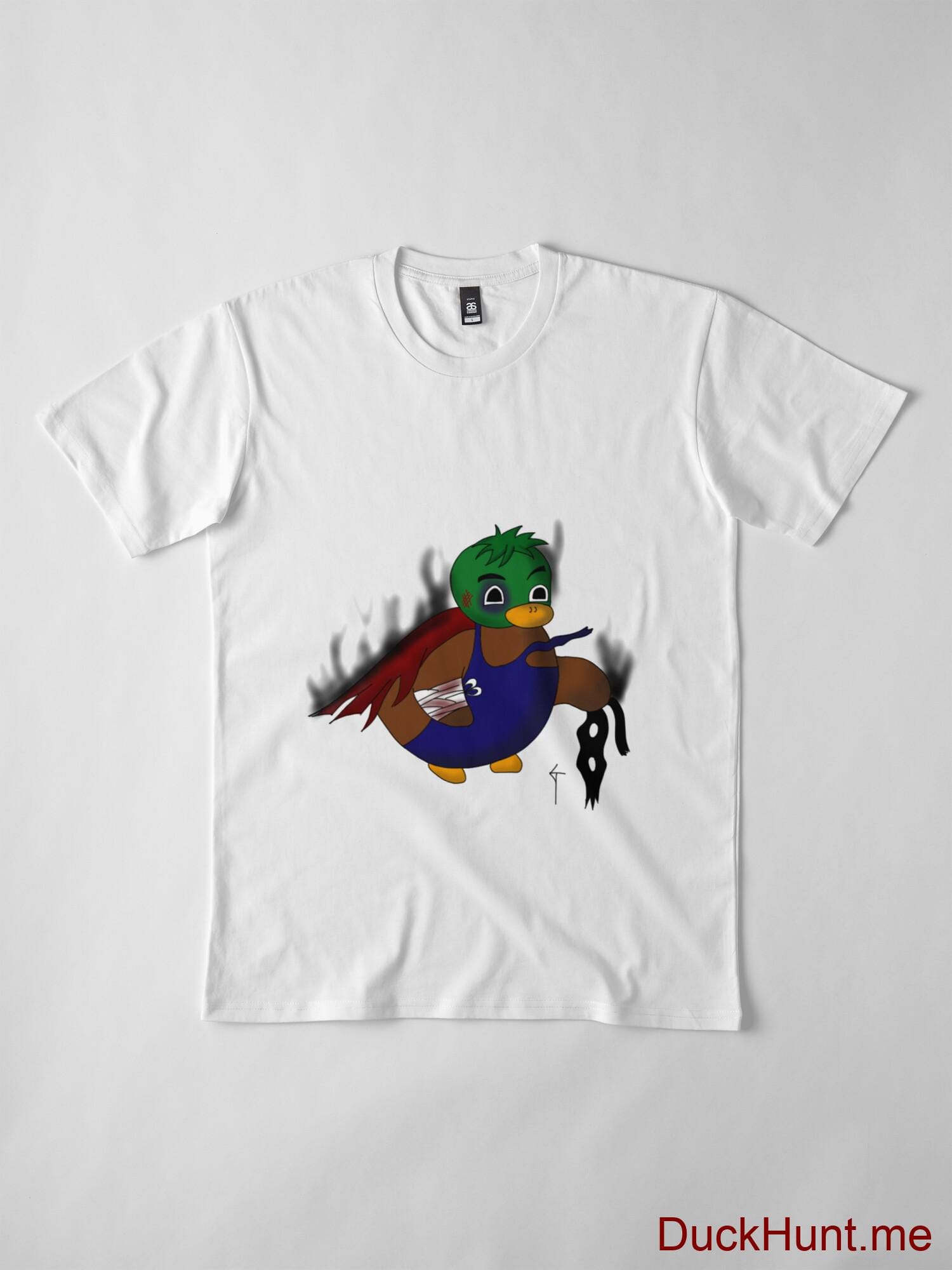 Dead Boss Duck (smoky) White Premium T-Shirt (Front printed) alternative image 3