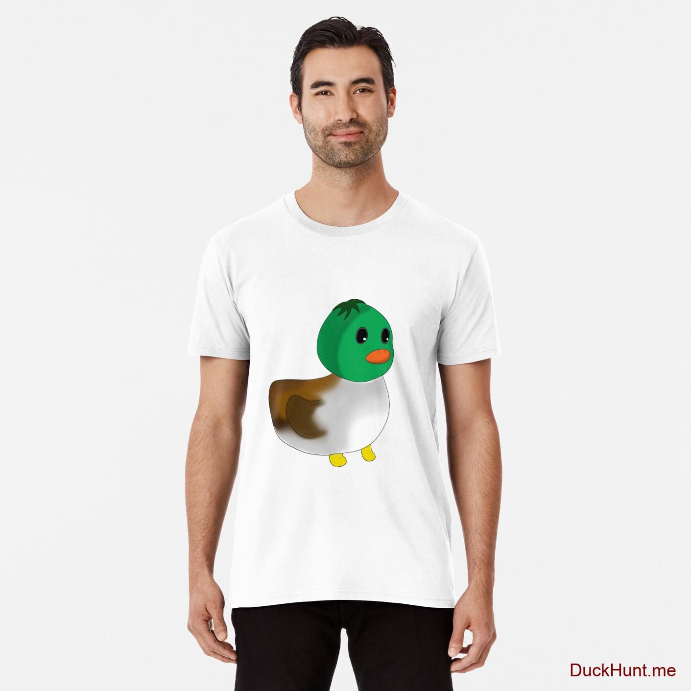 Normal Duck White Premium T-Shirt (Front printed)