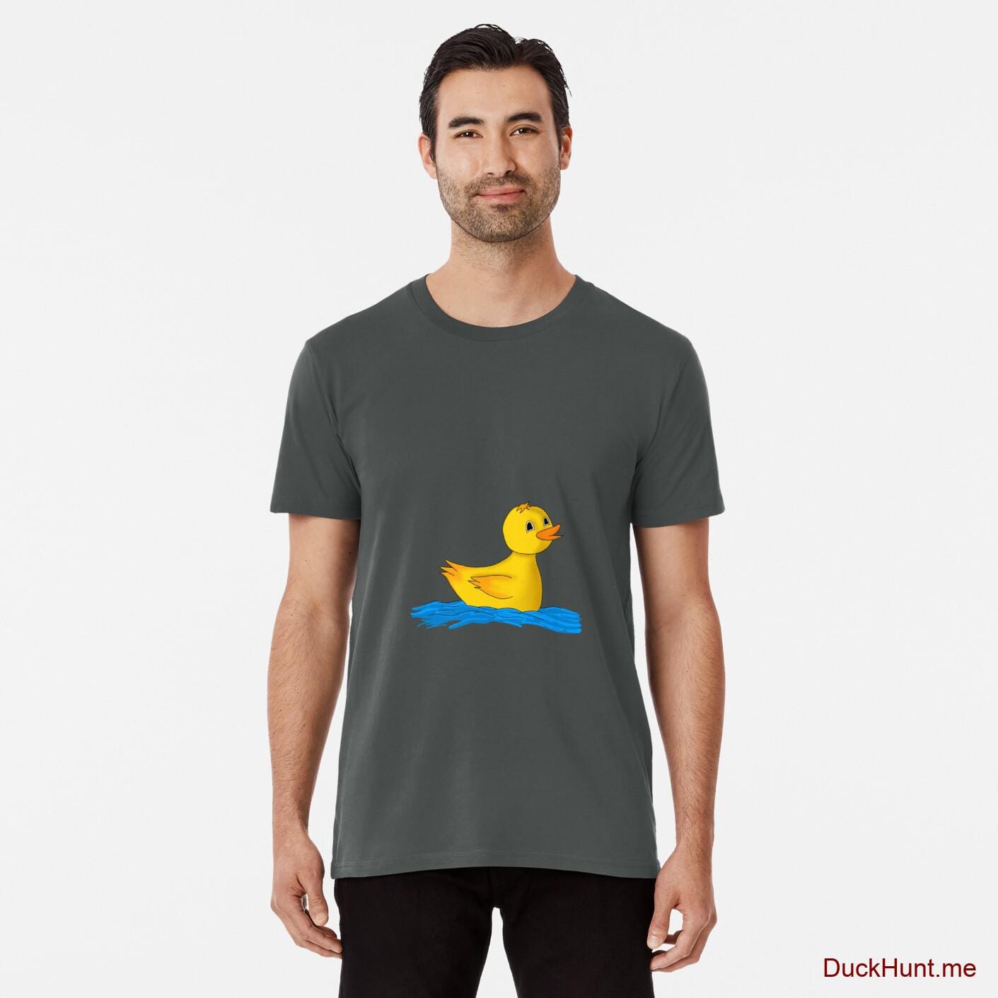 Plastic Duck Dark Grey Premium T-Shirt (Front printed)