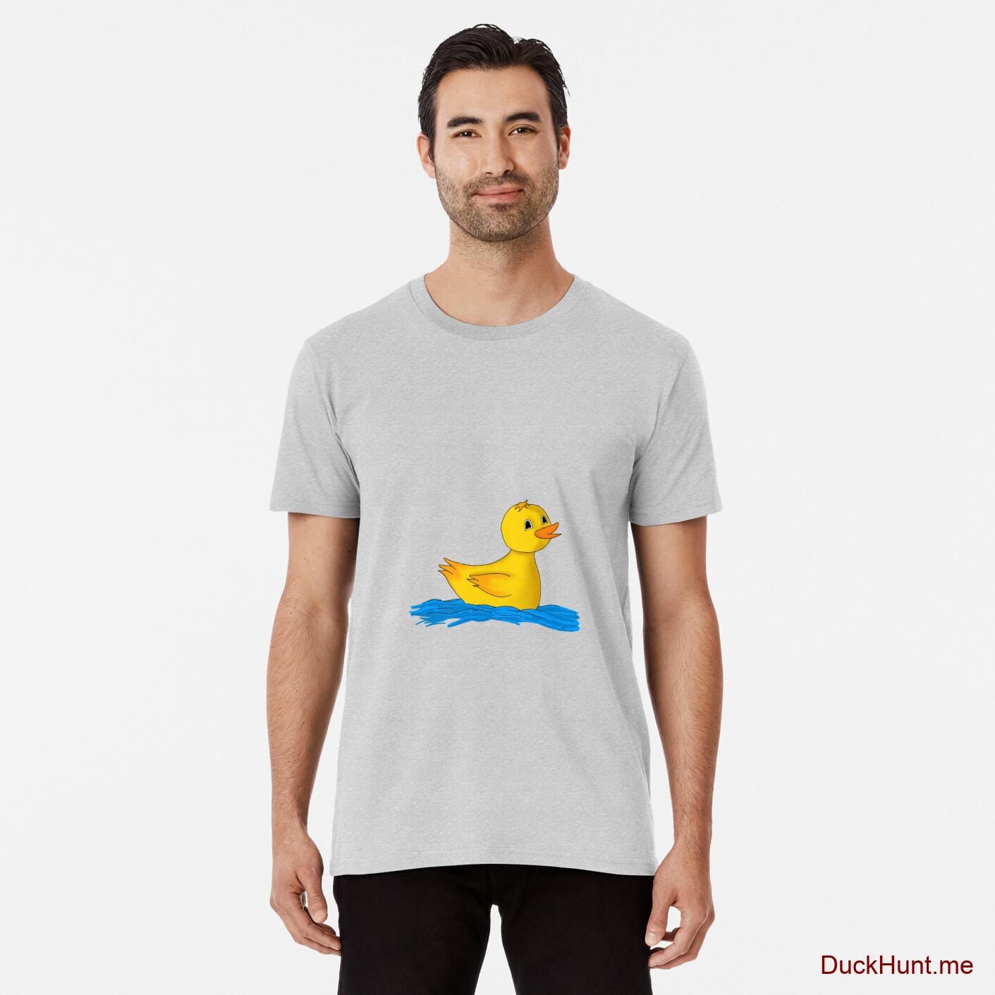 Plastic Duck Heather Grey Premium T-Shirt (Front printed)