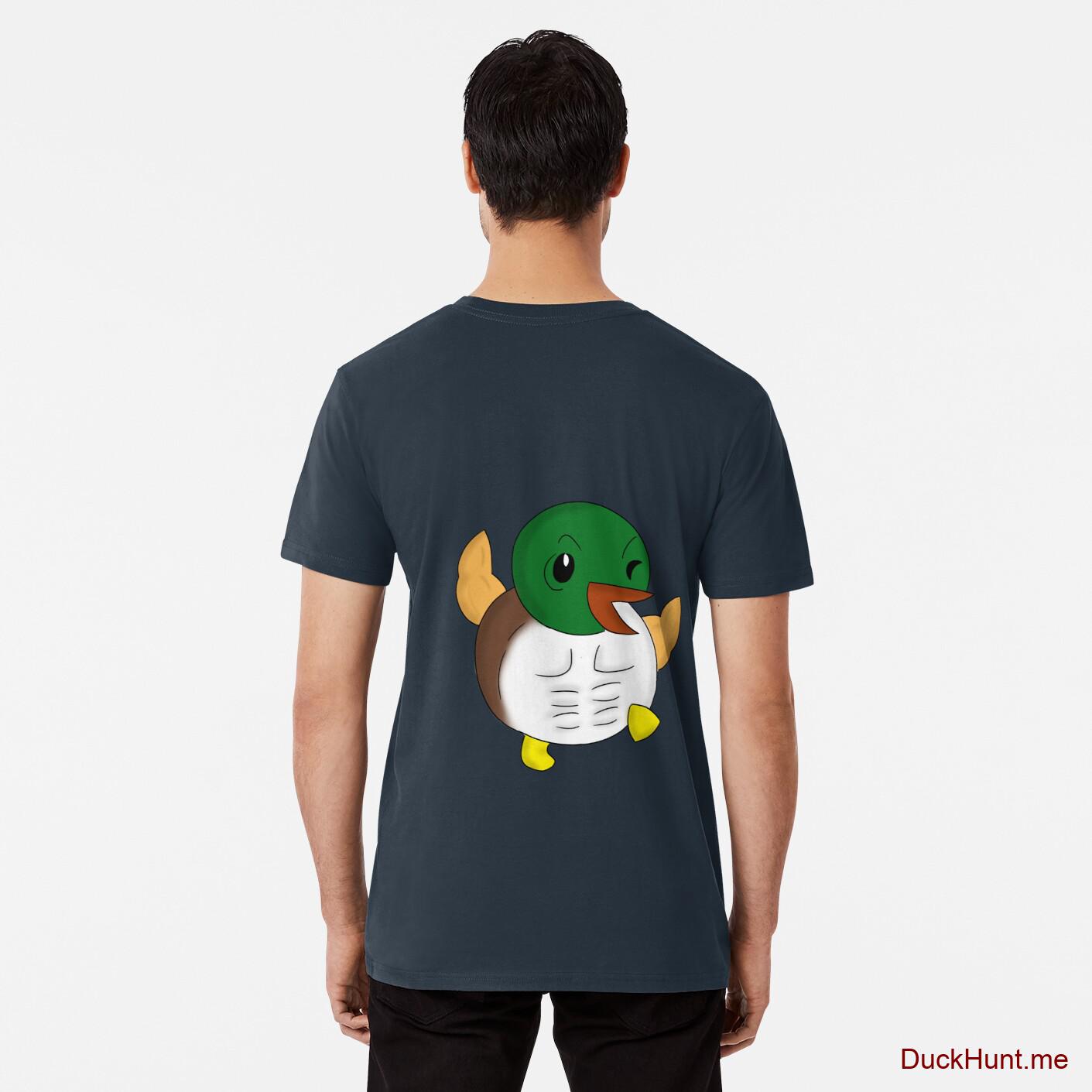 Super duck Navy Premium T-Shirt (Back printed)