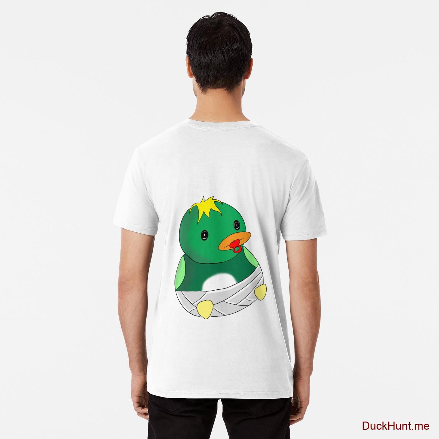Baby duck White Premium T-Shirt (Back printed)