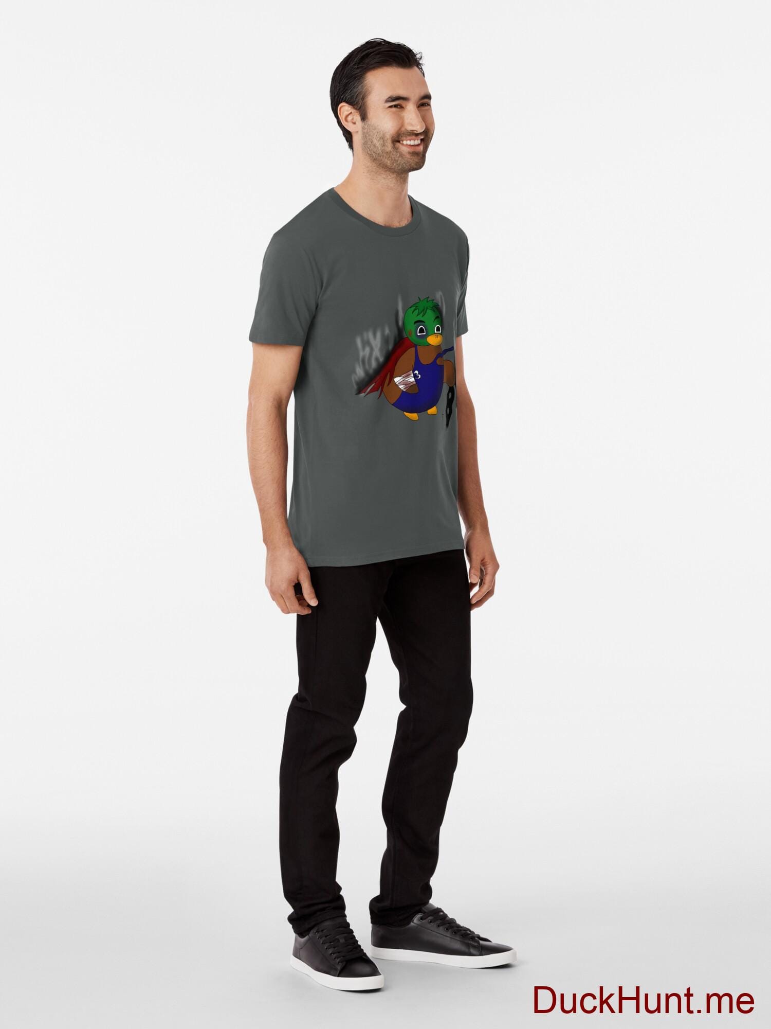 Dead Boss Duck (smoky) Dark Grey Premium T-Shirt (Front printed) alternative image 2