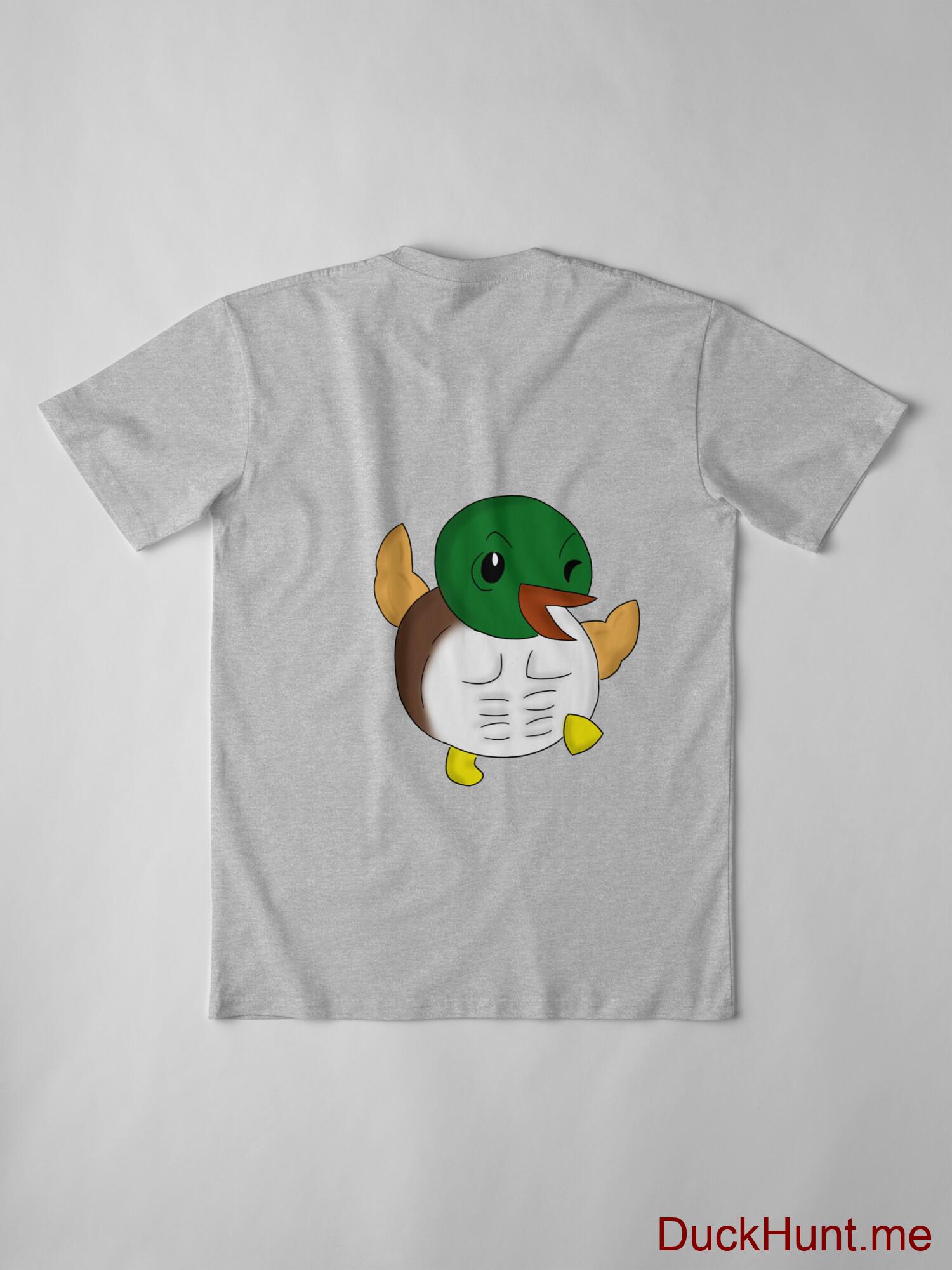 Super duck Heather Grey Premium T-Shirt (Back printed) alternative image 2