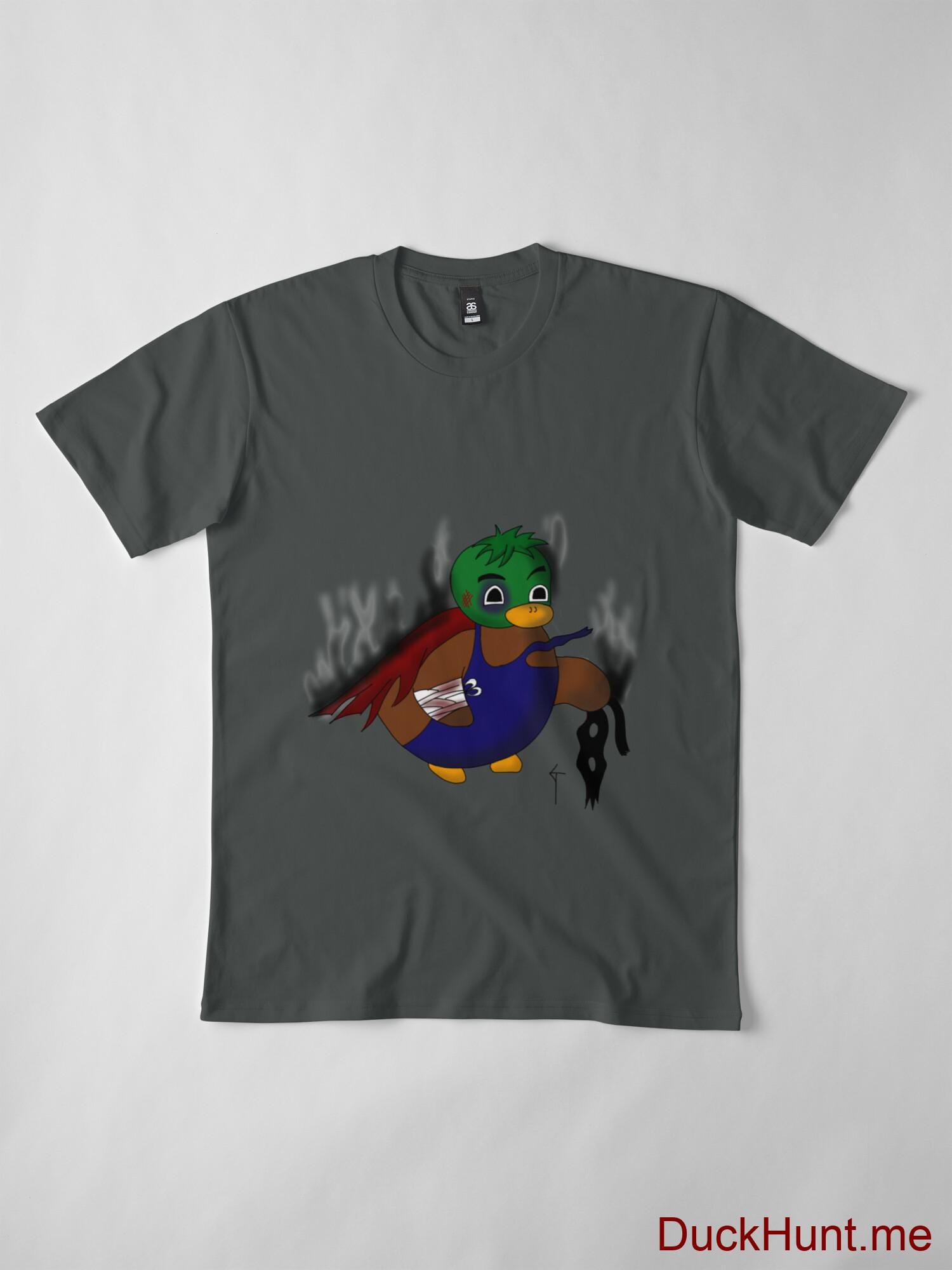 Dead Boss Duck (smoky) Dark Grey Premium T-Shirt (Front printed) alternative image 3