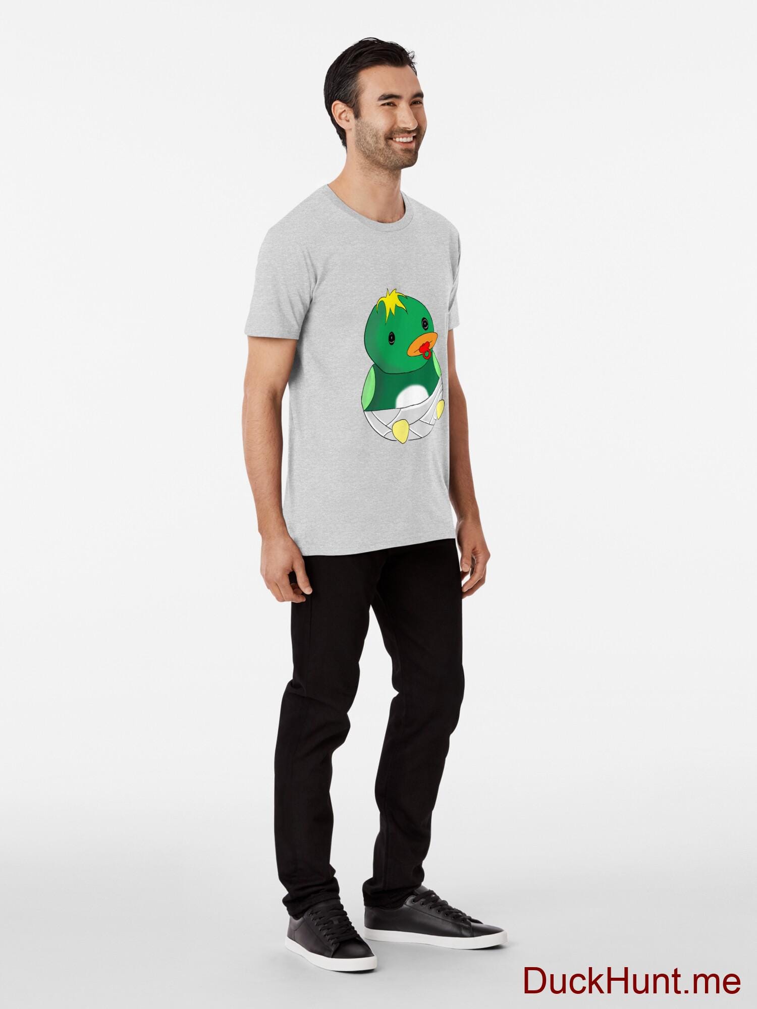 Baby duck Heather Grey Premium T-Shirt (Front printed) alternative image 2