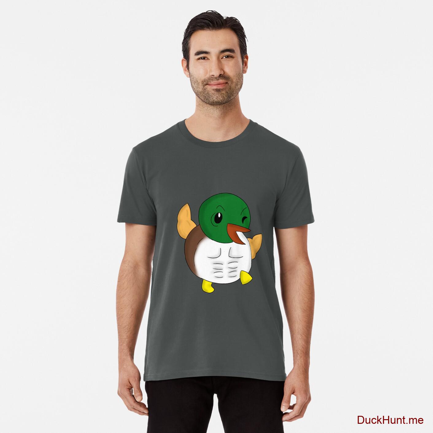 Super duck Dark Grey Premium T-Shirt (Front printed)