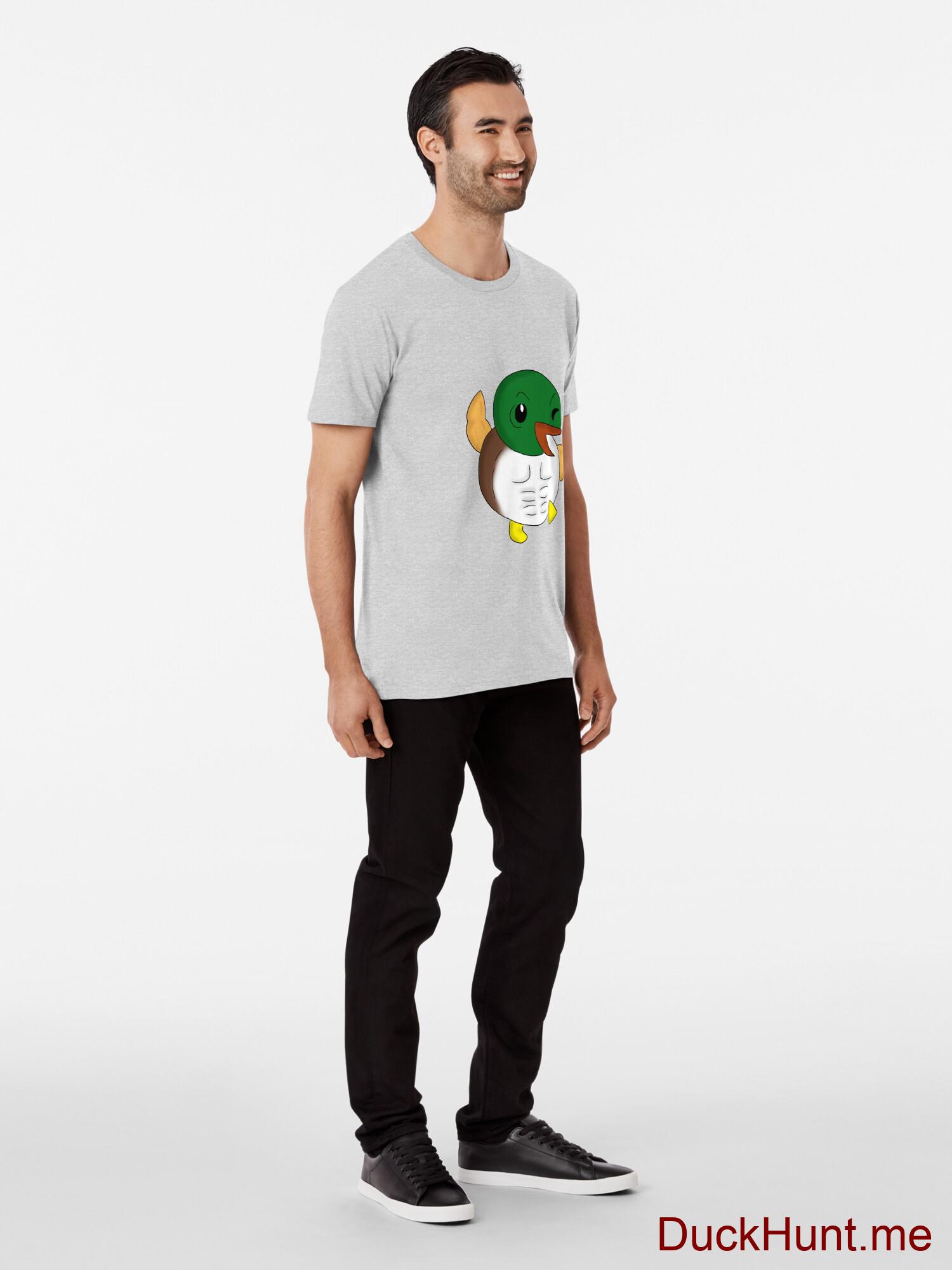 Super duck Heather Grey Premium T-Shirt (Front printed) alternative image 2