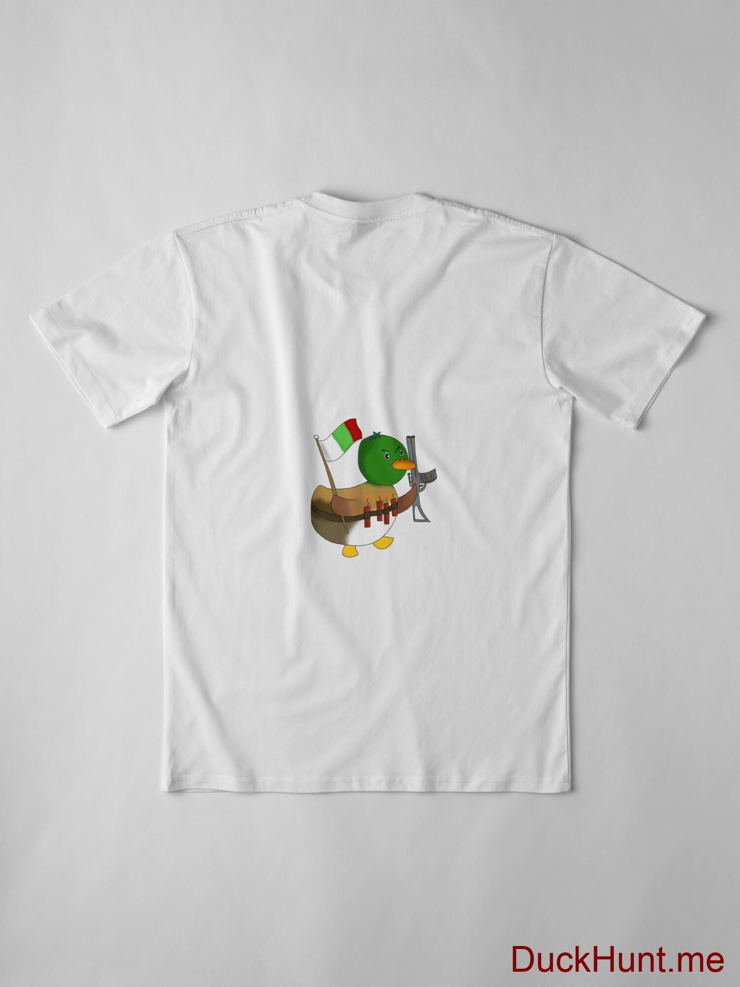 Kamikaze Duck White Premium T-Shirt (Back printed) alternative image 2