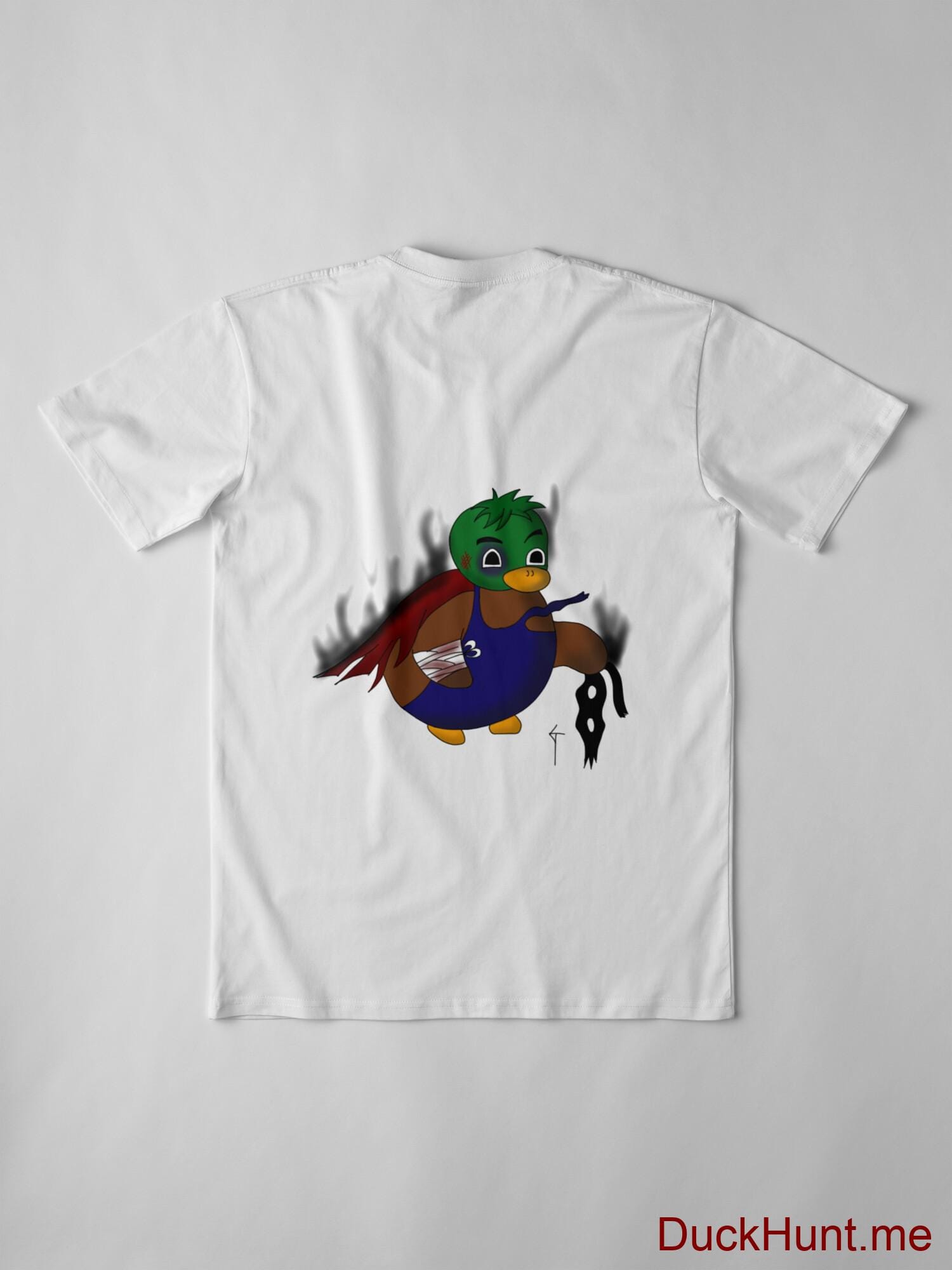 Dead Boss Duck (smoky) White Premium T-Shirt (Back printed) alternative image 2