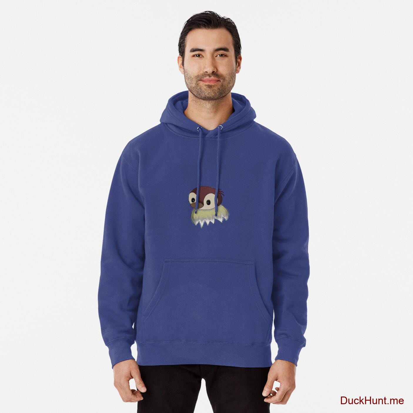 Ghost Duck (fogless) Blue Pullover Hoodie (Front printed)