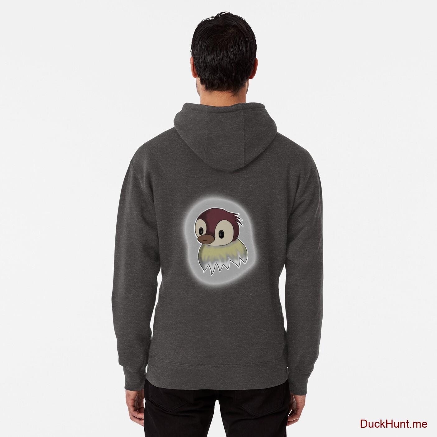 Ghost Duck (foggy) Charcoal Heather Pullover Hoodie (Back printed)