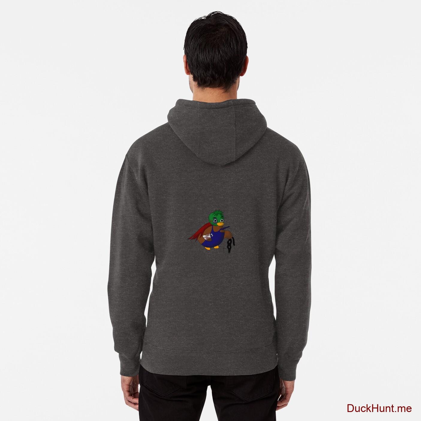 Dead DuckHunt Boss (smokeless) Charcoal Heather Pullover Hoodie (Back printed)